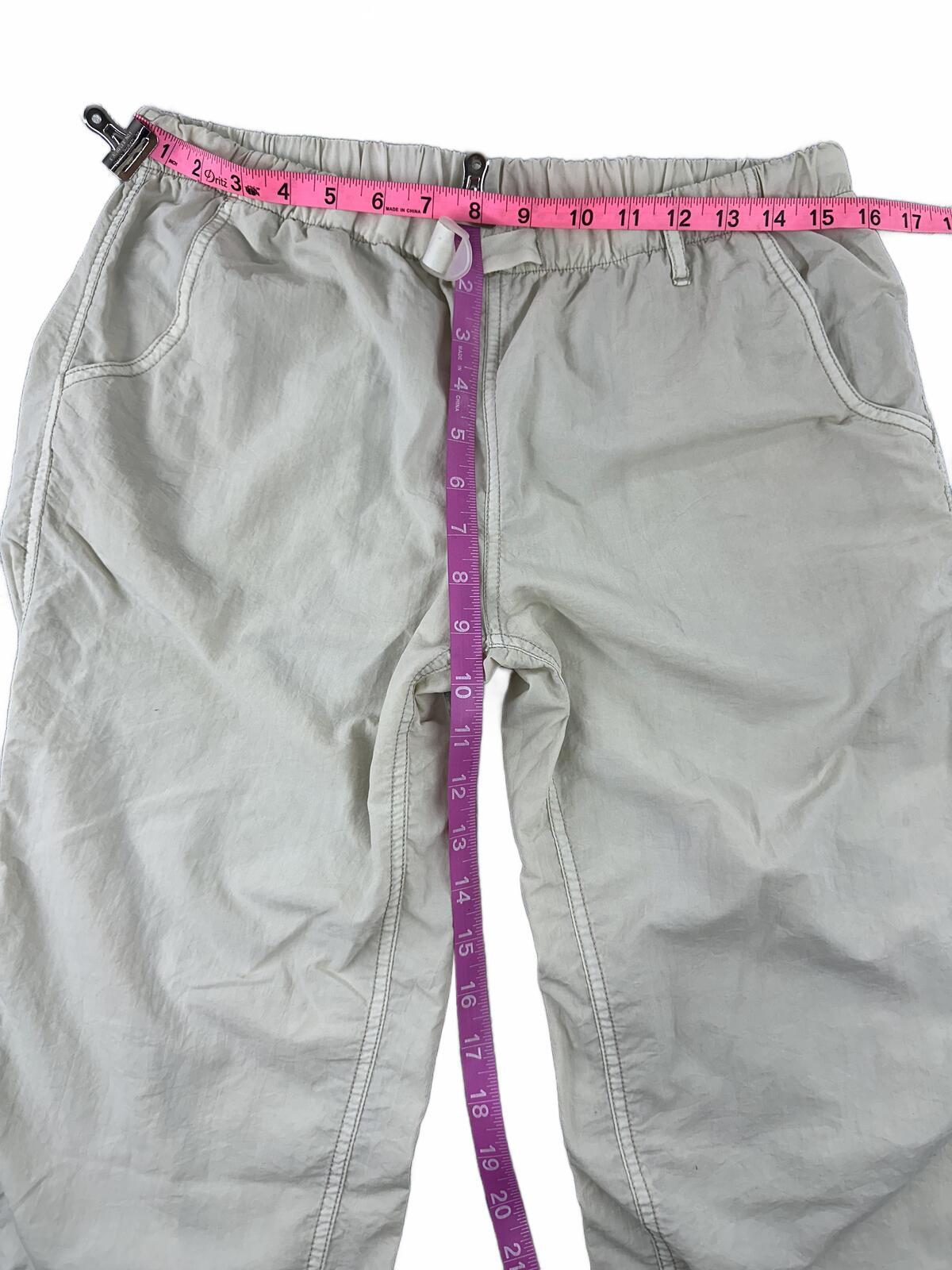 North Rivers Outfitters Beige Casual Capri Pants Elastic Waist Relaxed Fit