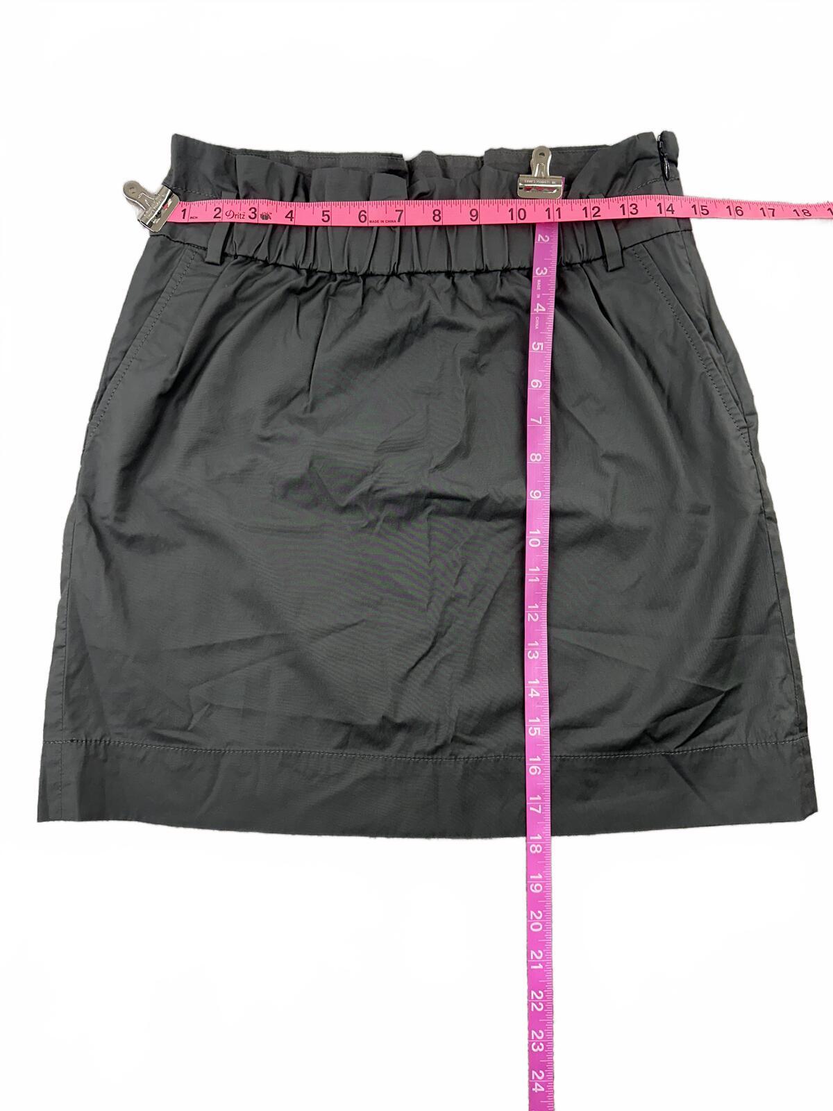 Banana Republic Gray Mini Skirt with Paperbag Waist Casual Street