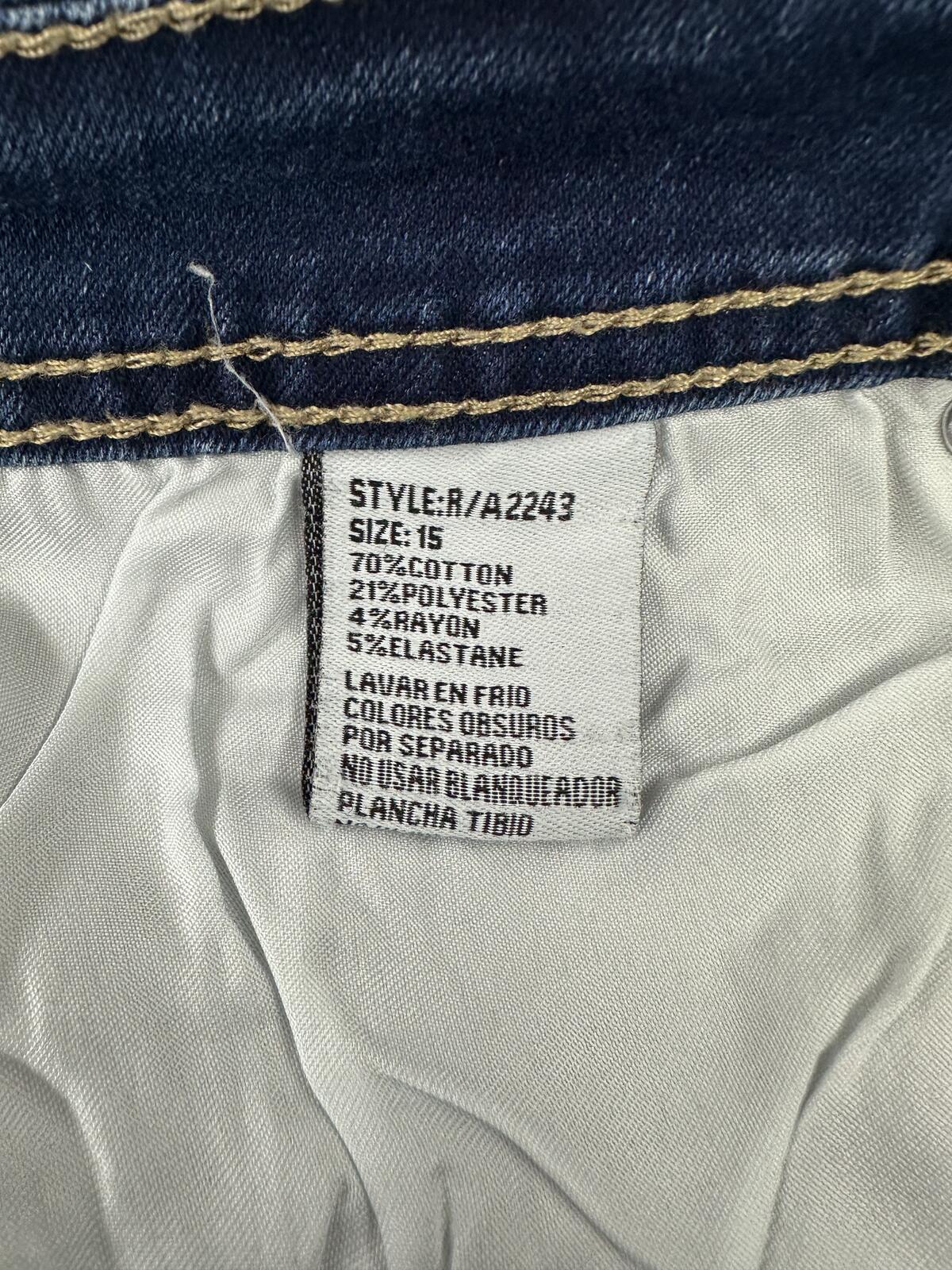 Bamboo Vintage Flared Denim Jeans Retro 70s Boho Chic Classic Blue