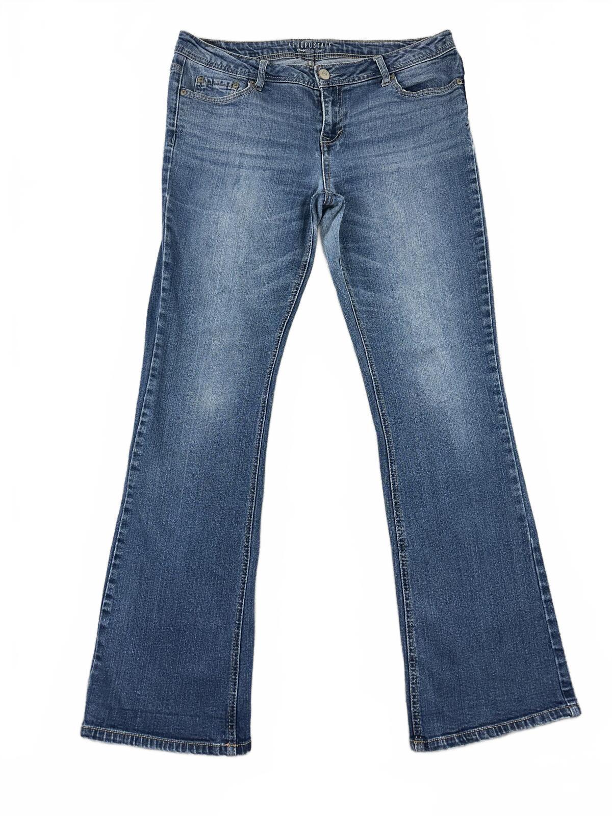 Aéropostale Classic Bootcut Jeans Medium Blue Wash Vintage Inspired Y2K