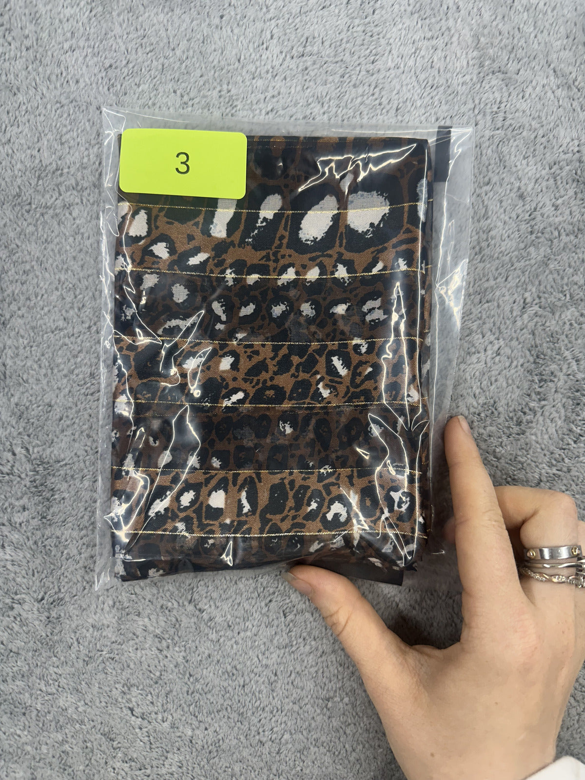 Vintage Isabella Leopard Print Sheer Scarf