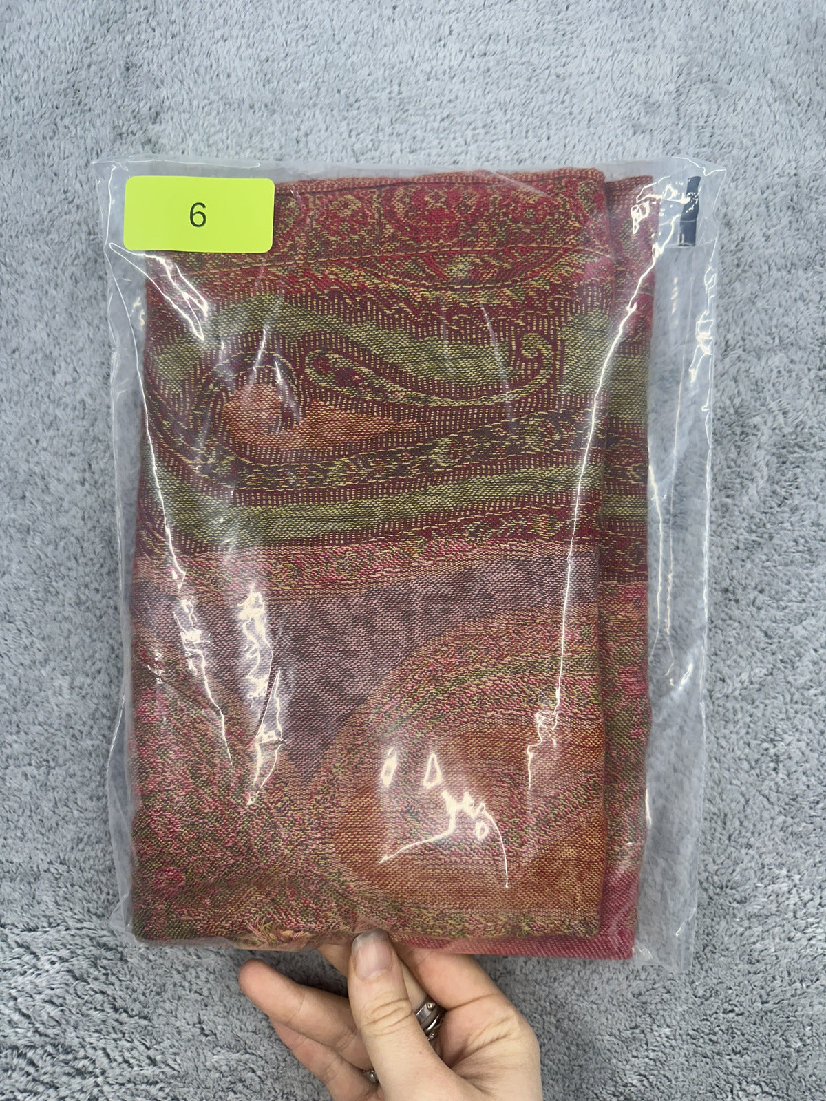 Multi Color Paisley Fringe Scarf
