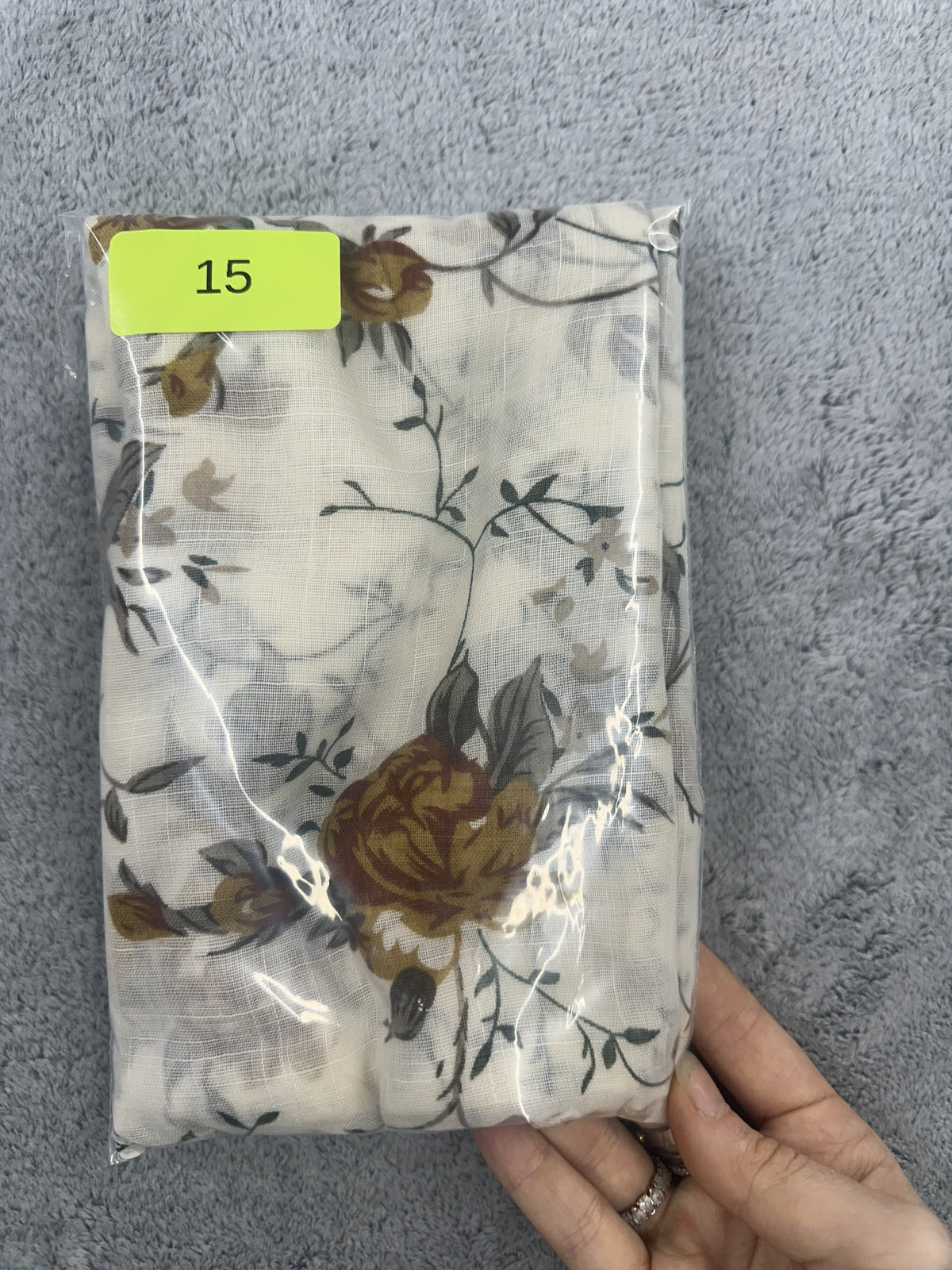 Vintage Meadow Floral Linen Blend Scarf
