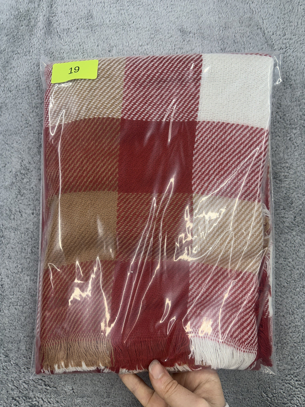 Red Plaid Checkered Scarf Picnic Blanket