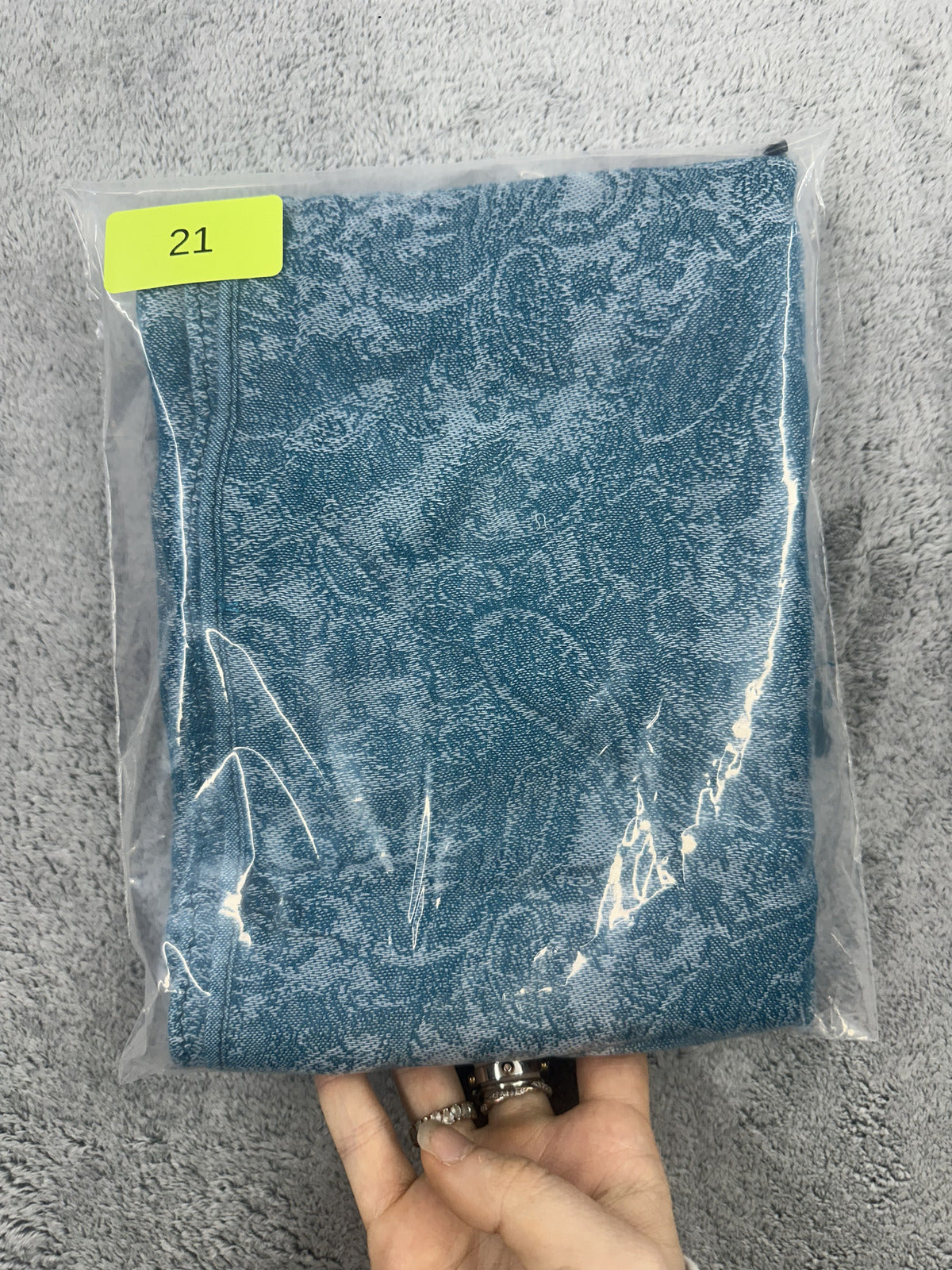 Blue Paisley Patterned Pashmina Scarf