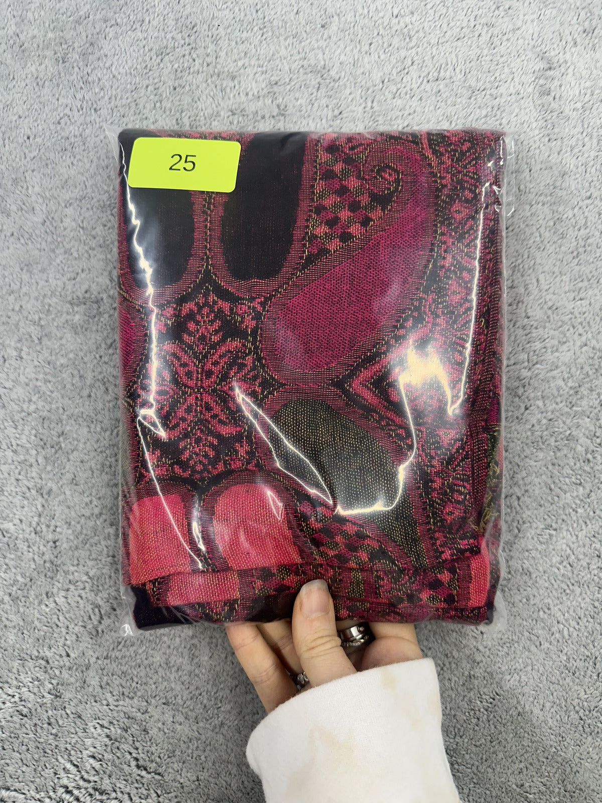 Pink & Green Pashmina Scarf