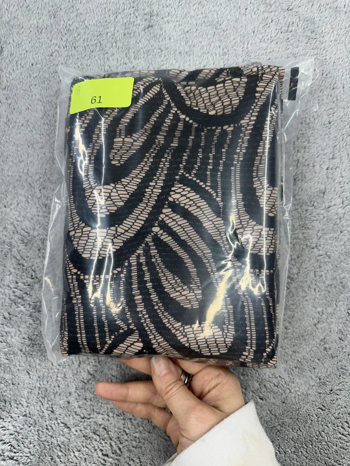 Vintage Simonton Says Retro Swirl Abstract Geometric Blouse