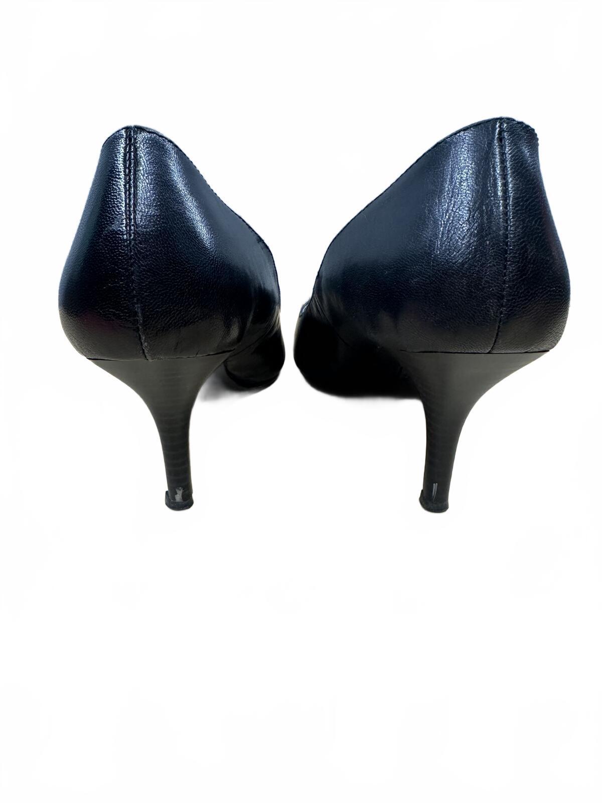 Merona Classic Black Pointed Toe Heels Elegant Minimalist Office Pumps