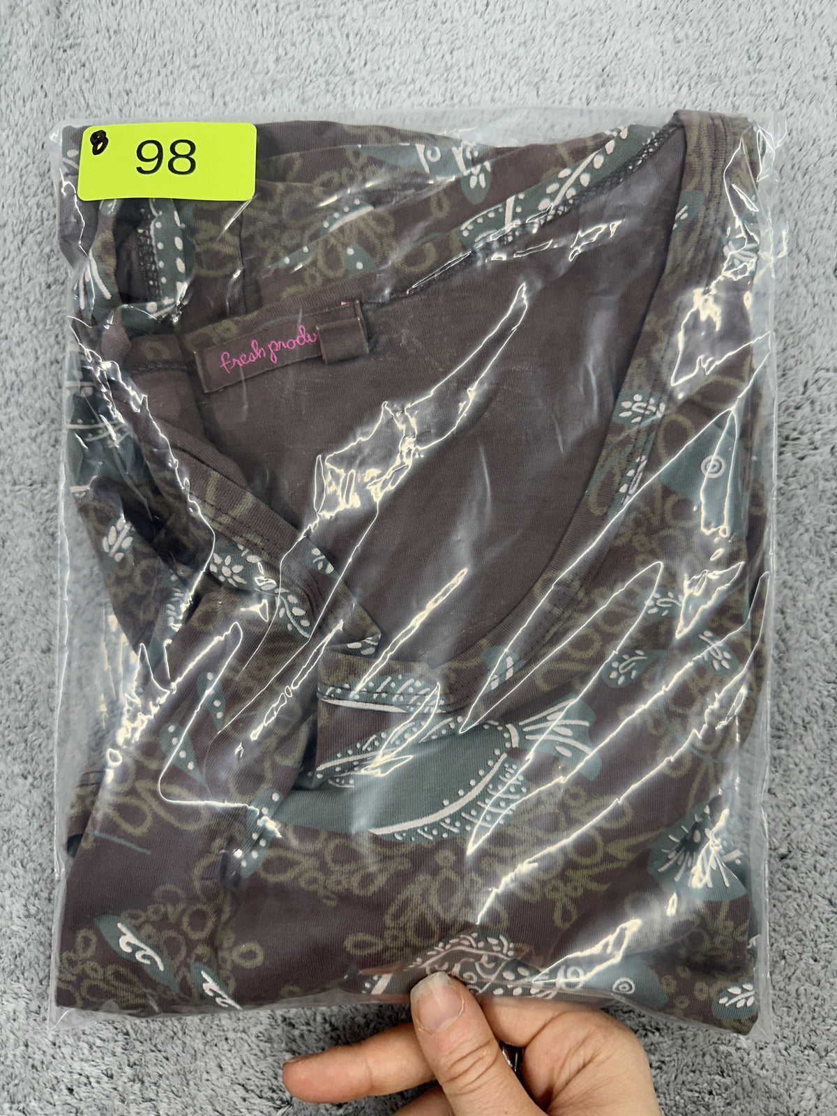 Y2K Fresh Produce Brown Nautical Fish Print Tee