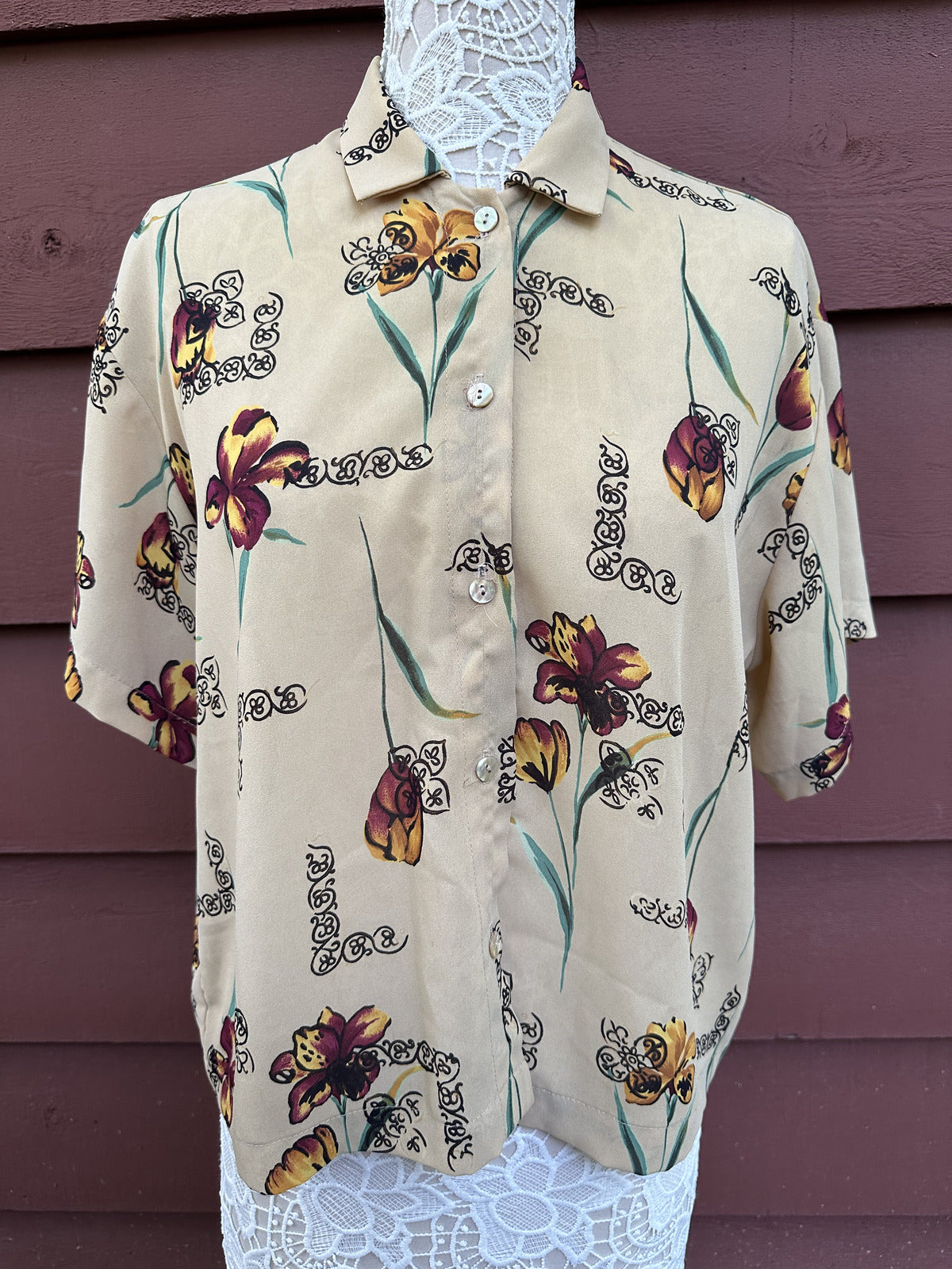 Vintage Linda Bertozzi Floral Blouse