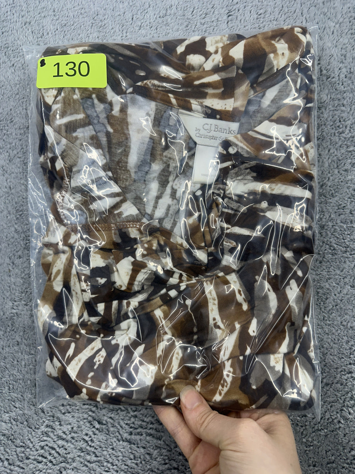 Christopher & Banks Sleeveless Animal Print Top