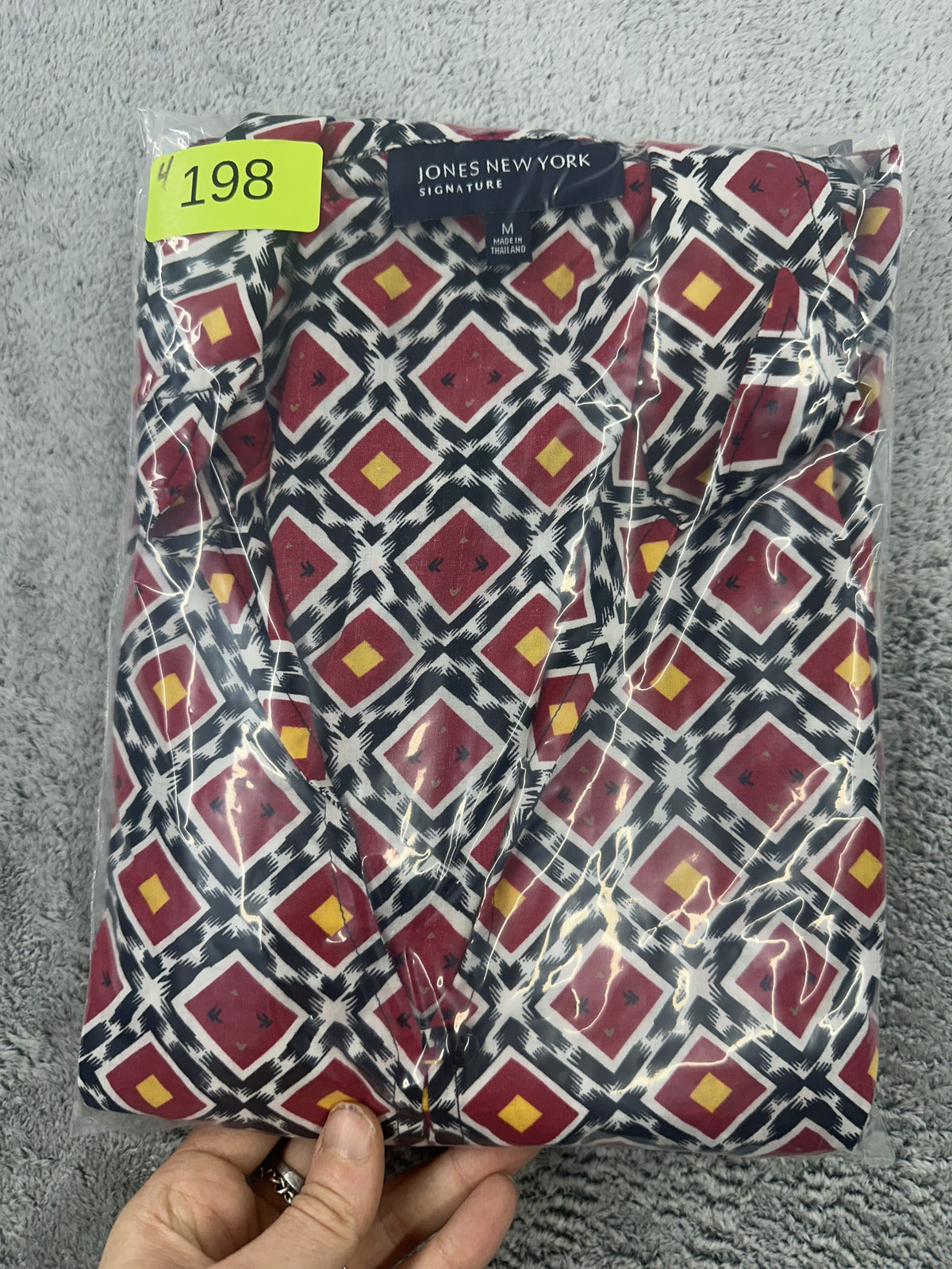 Jones New York Geometric Print Sleeveless Blouse