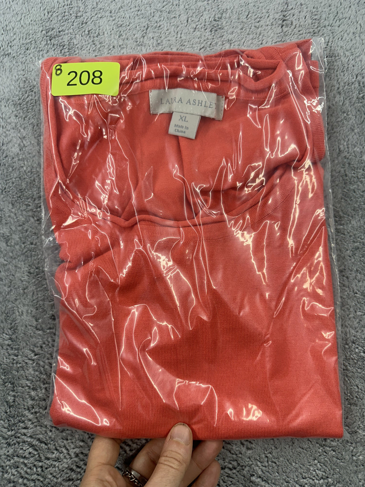 NWT Laura Ashley Orange Sleeveless Tank Top Y2K Minimalist Summer