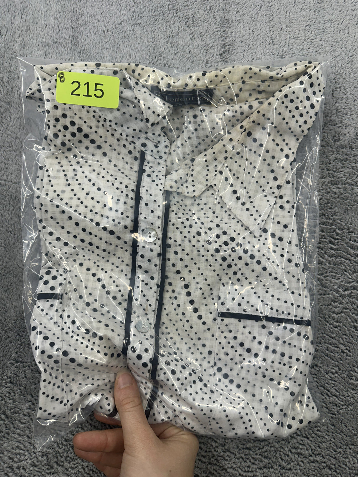 Elementz Sleeveless Polka Dot Button Up Blouse