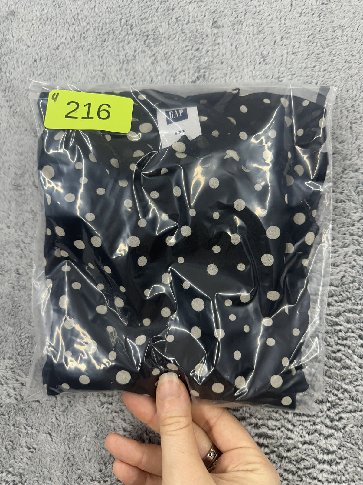 GAP Black Polka Dot Ruffle Cami Top