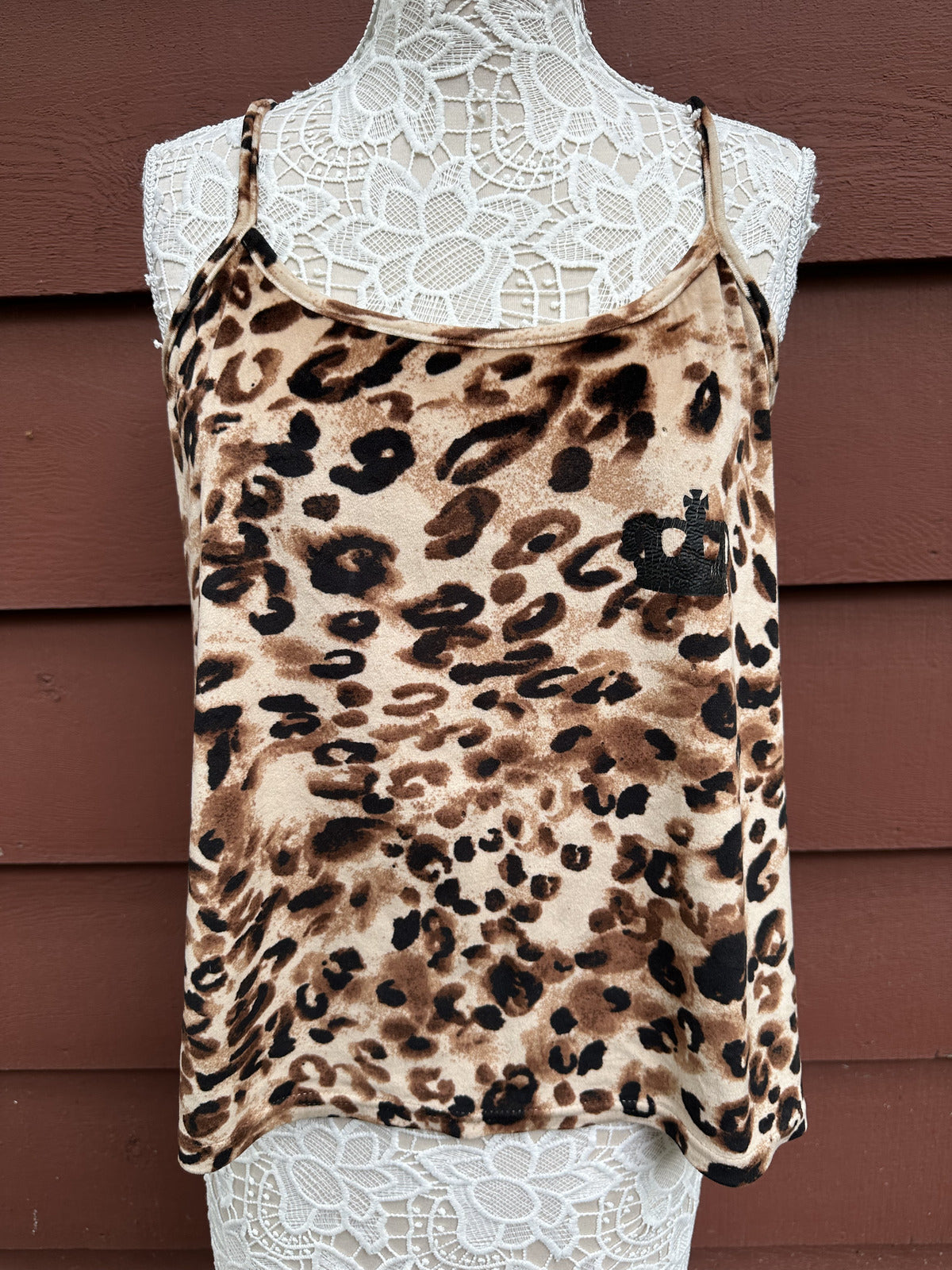 Juicy Couture Leopard Print Camisole Y2K Spaghetti Strap Top
