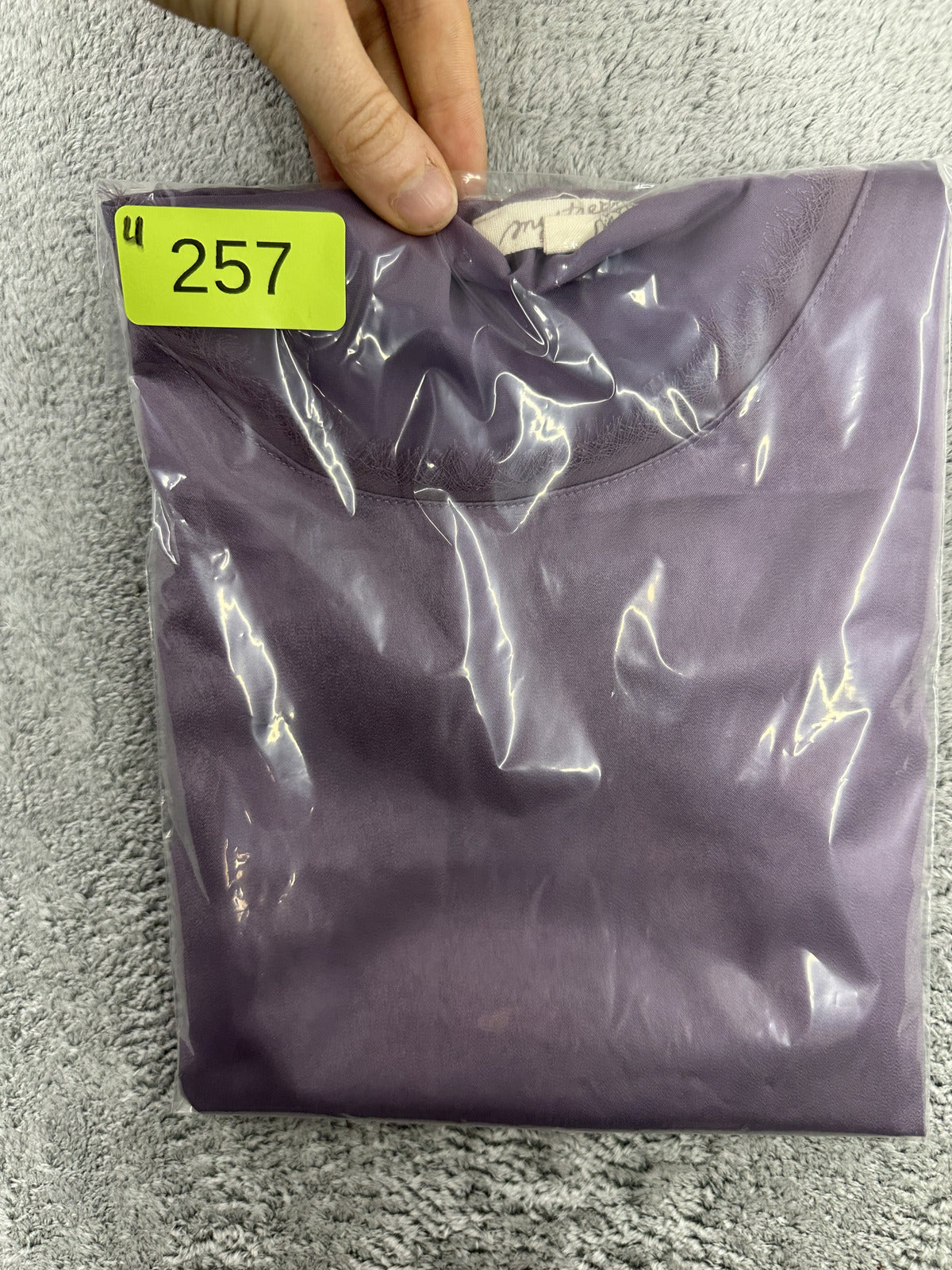 Mystree Purple Satin Tank Top with Raw Edge Mesh Trim Cozy Fairycore