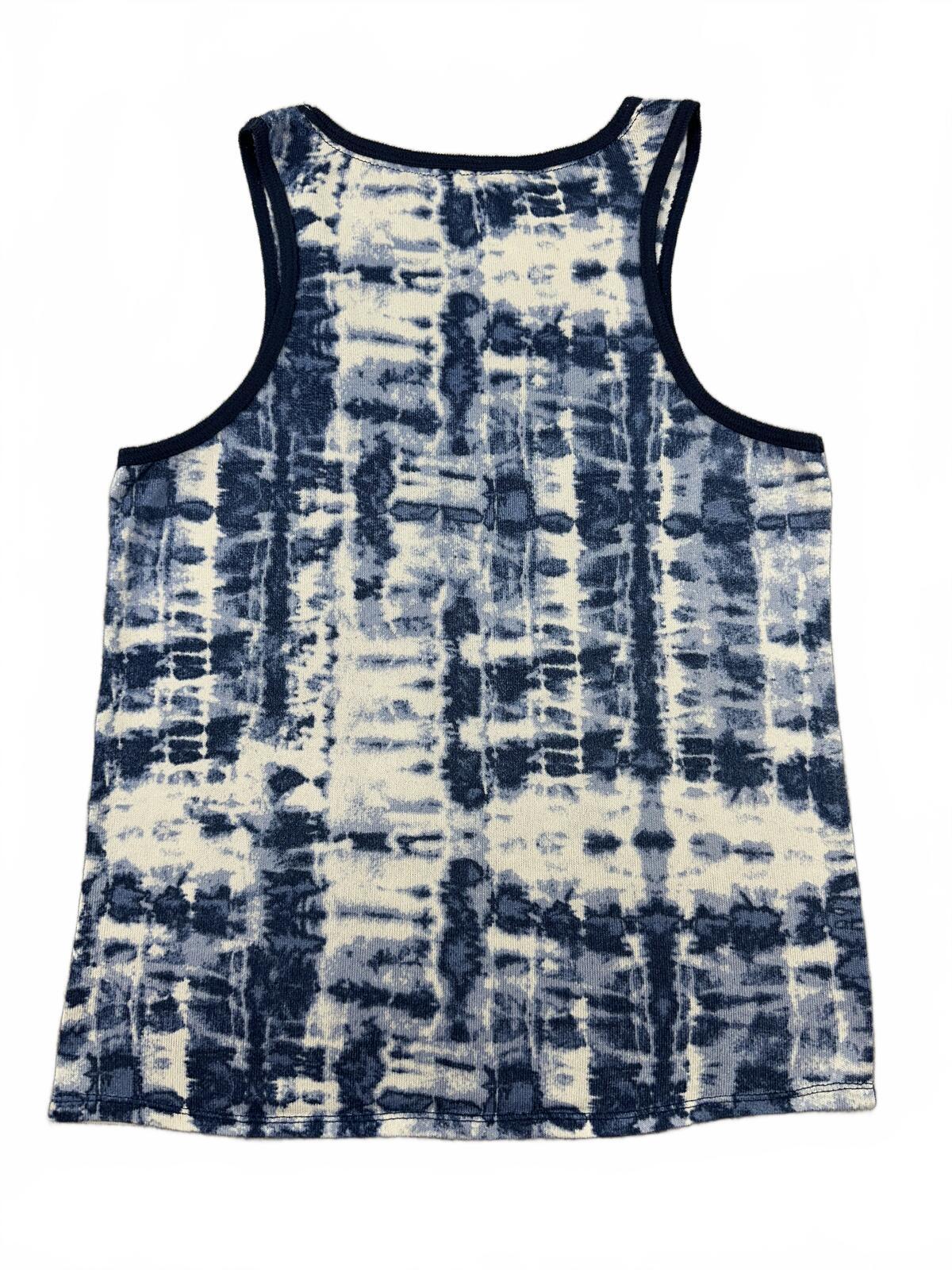 Lucky Brand Tie Dye Tank Top Blue White