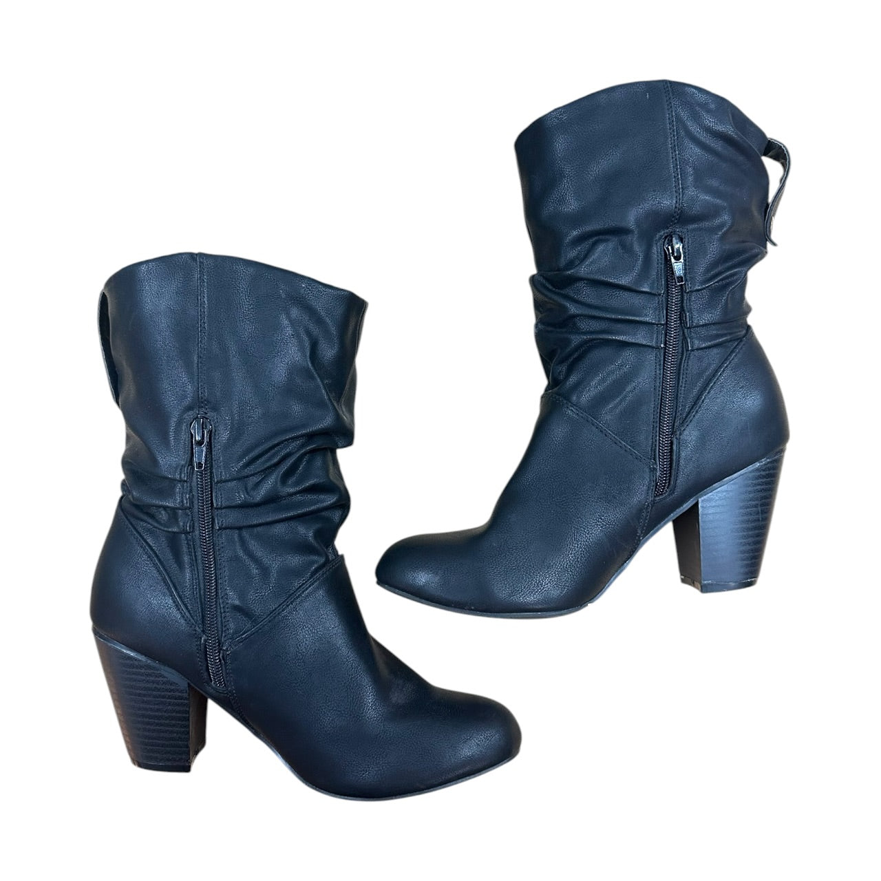 Madden Girl Black Slouchy Mid Calf Boots