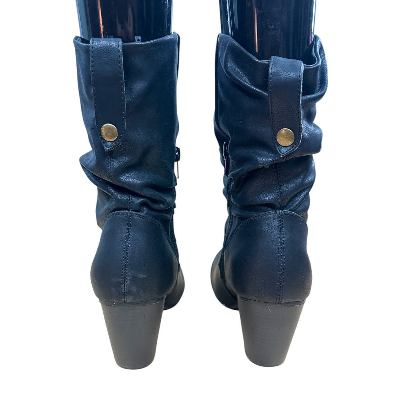 Madden Girl Black Slouchy Mid Calf Boots