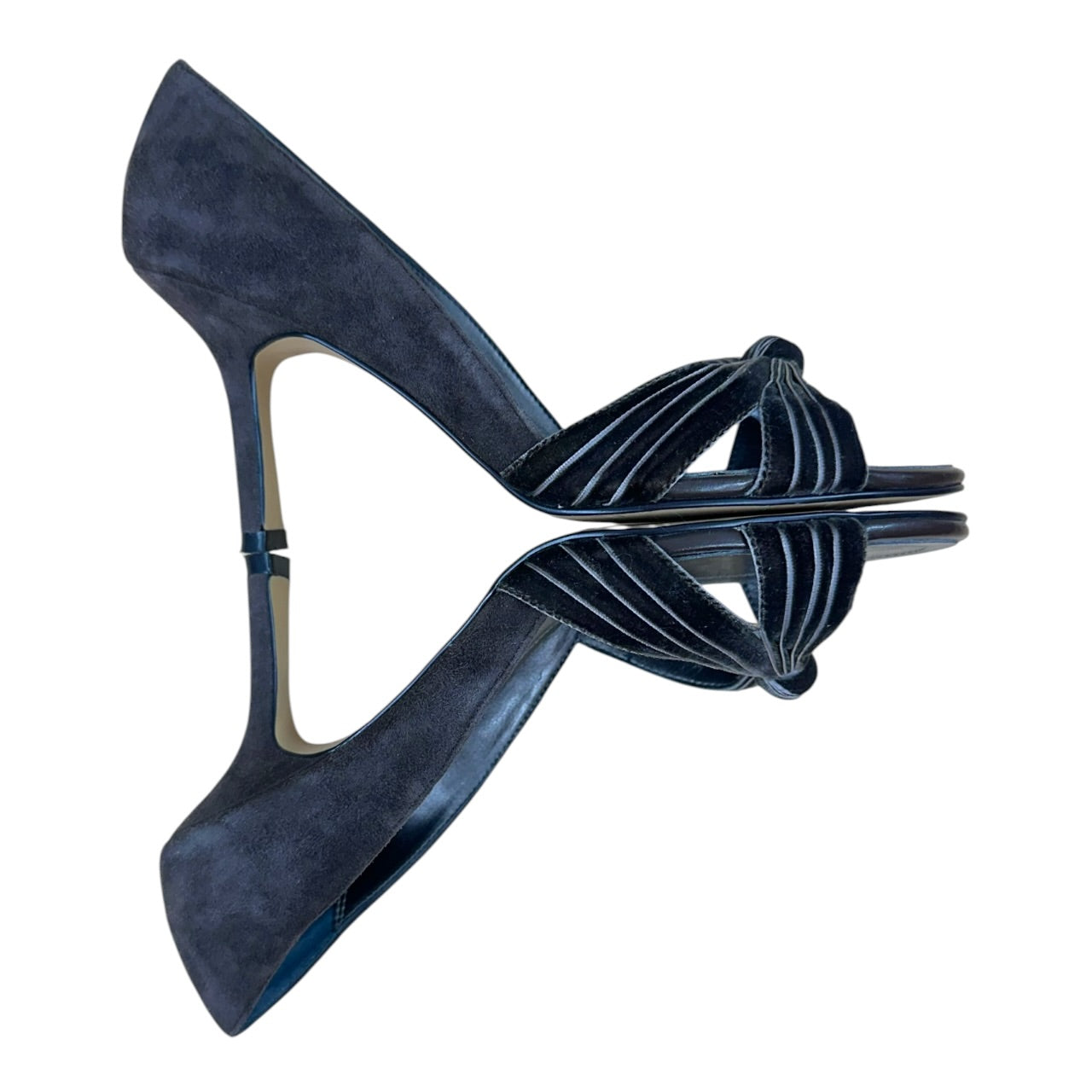 Vintage Laura Ashley Chocolate Brown Suede & Velvet Knot Pump Heels