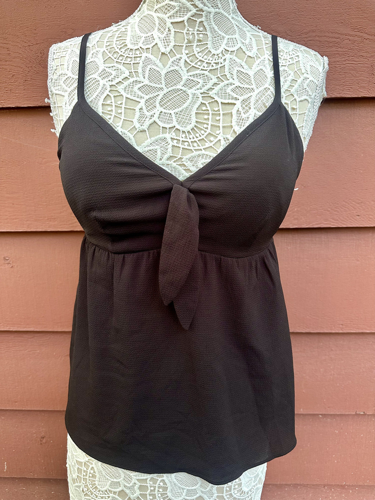 Candie's Black Babydoll Top Y2K Coquette 90s Starlet Empire Waist