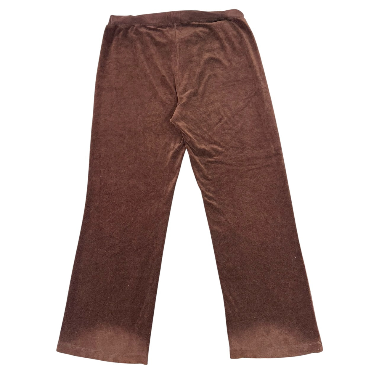 BCBGMAXAZRIA Chocolate Brown Velour Wide Leg Track Pants