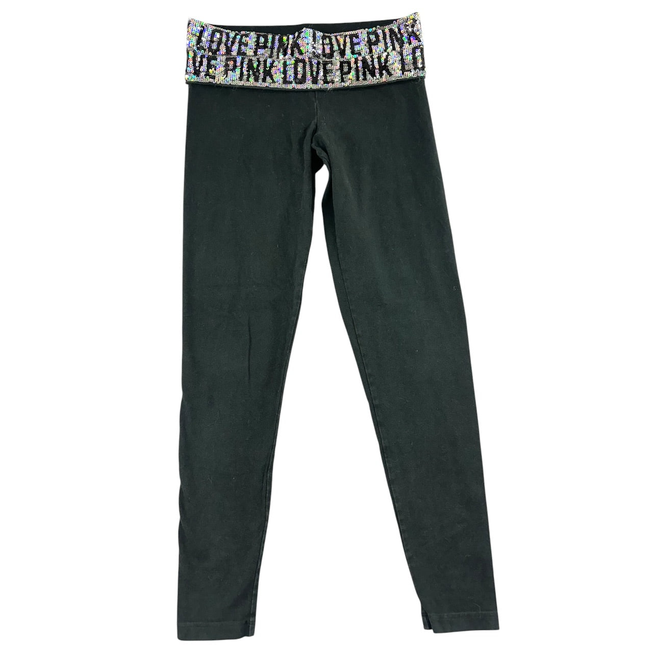 Rare Y2K Bling Victoria's Secret PINK Sequin Foldover Leggings