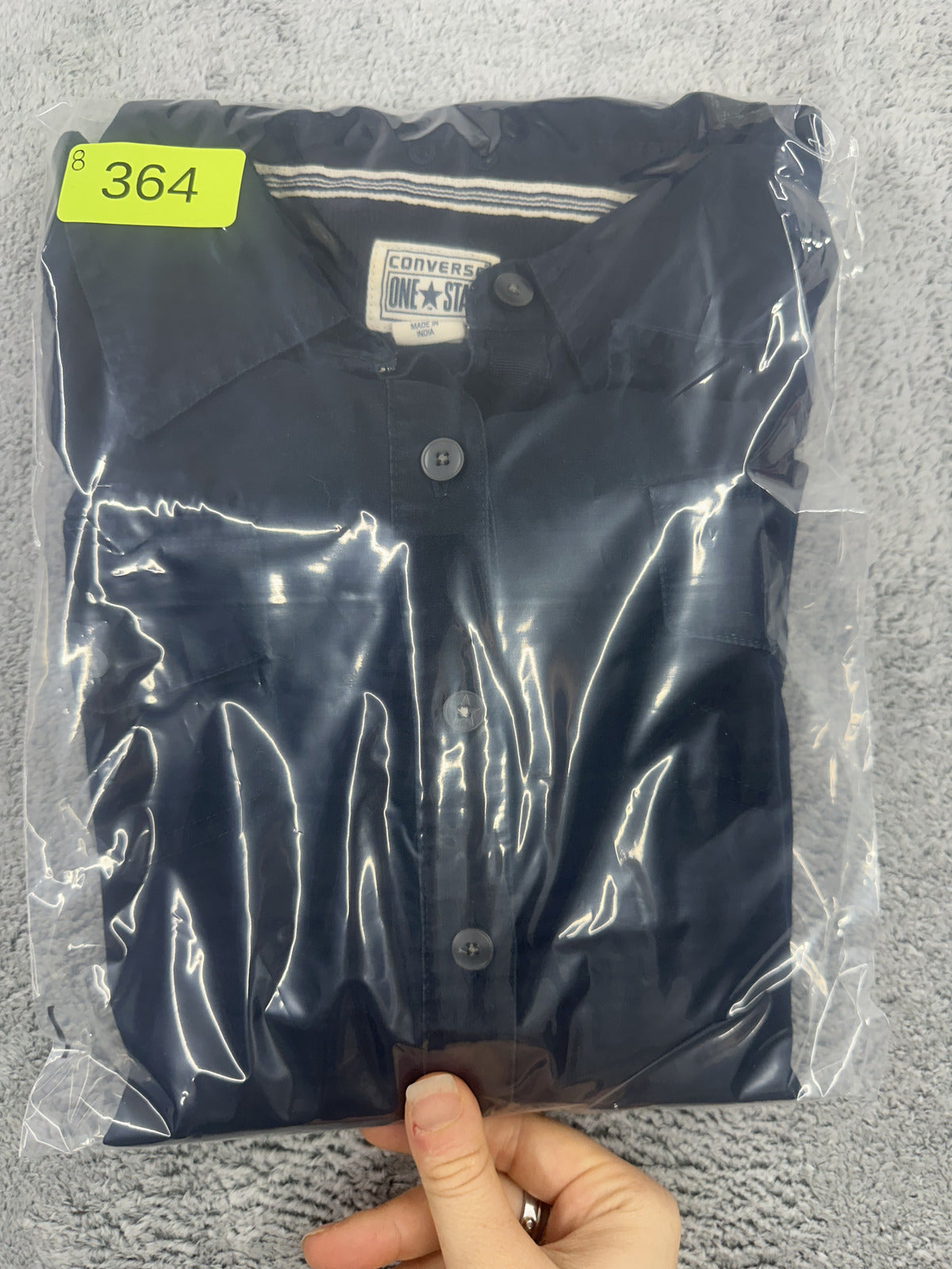 Converse One Star Black Button Up Shirt Office Siren Gorpcore