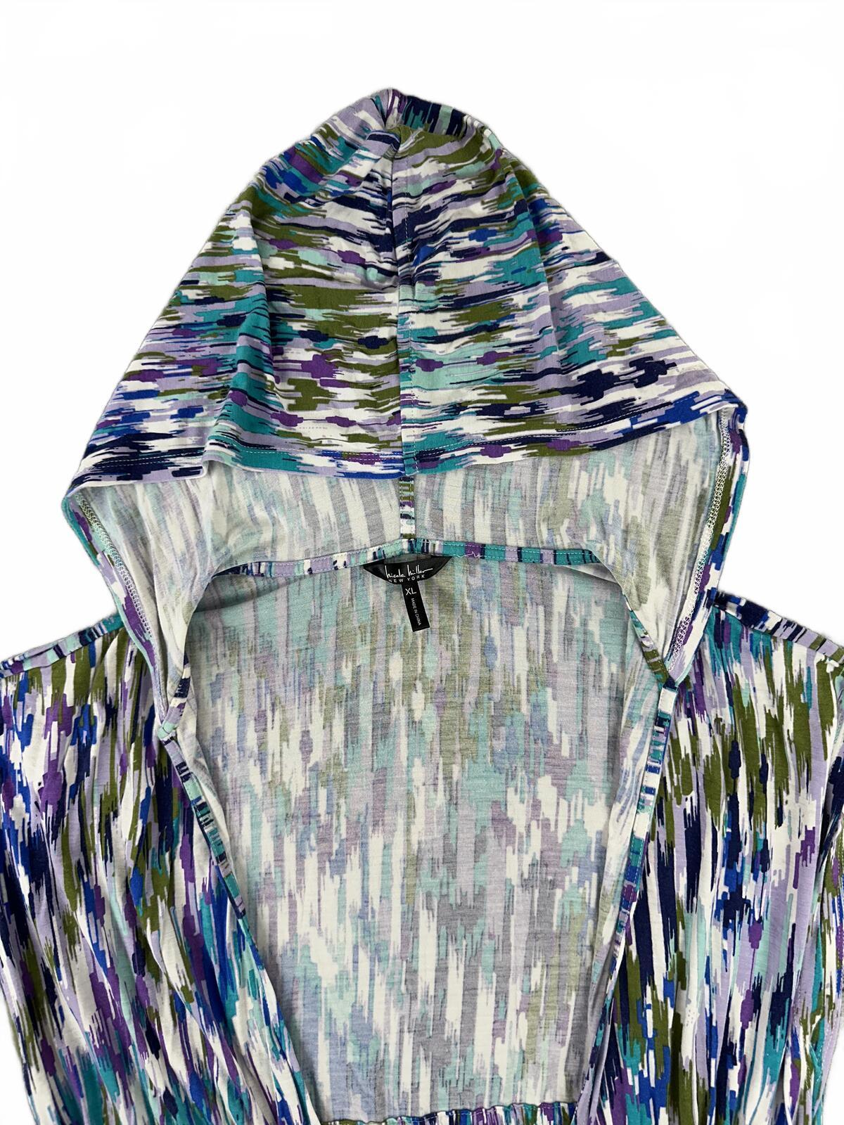 Nicole Miller New York Sleeveless Hooded Dress Bohemian Summer Y2K Festival