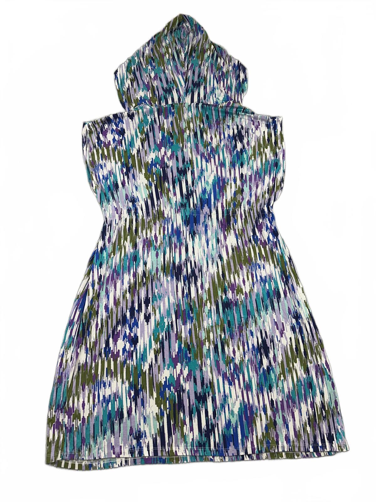 Nicole Miller New York Sleeveless Hooded Dress Bohemian Summer Y2K Festival