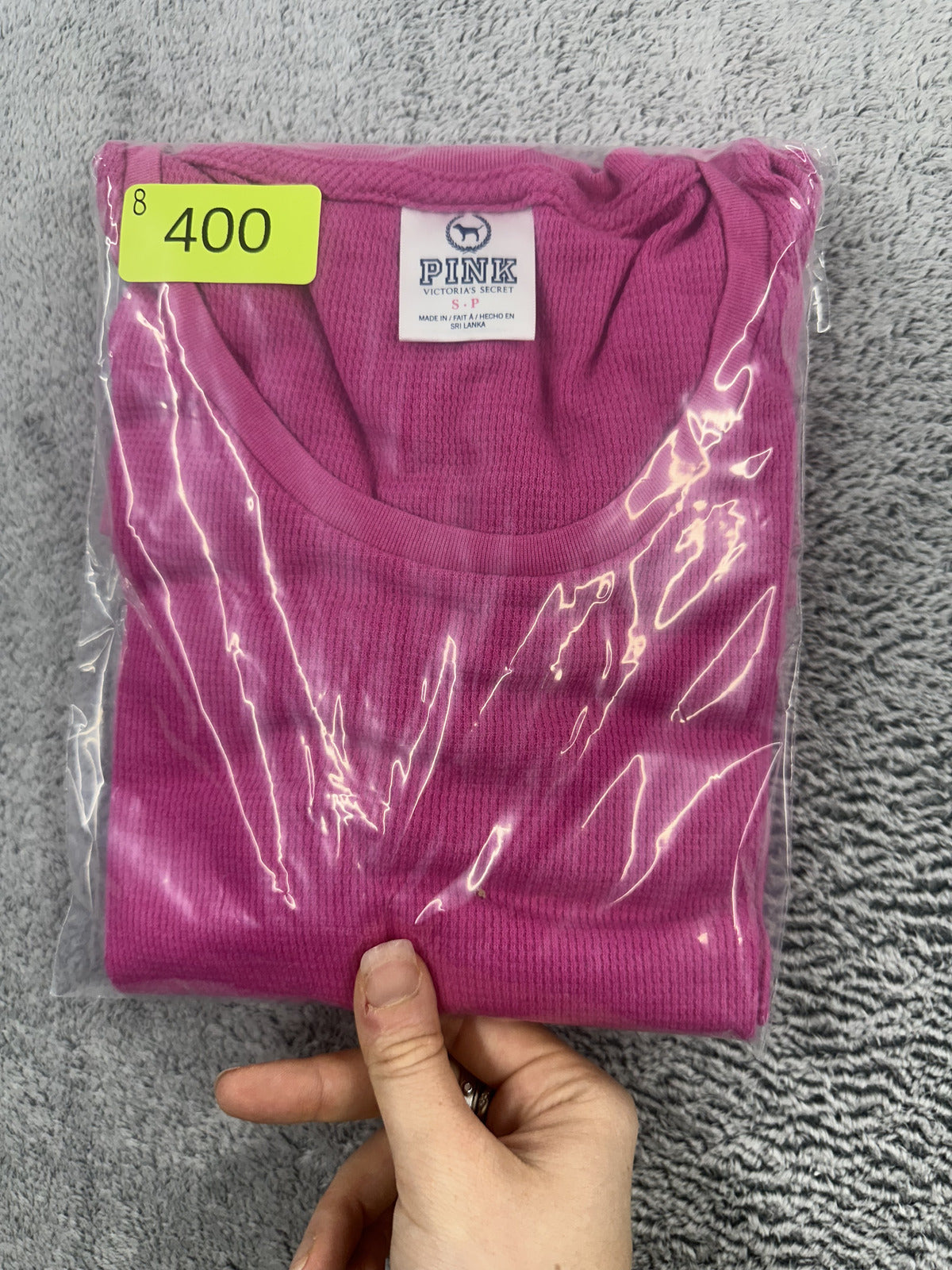 Victoria's Secret Pink Pink Long Sleeve Thermal Shirt Cozy Casual Y2K