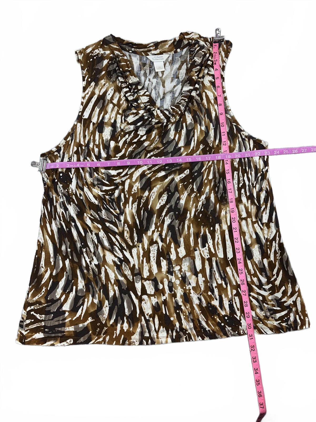 Christopher & Banks Sleeveless Animal Print Top