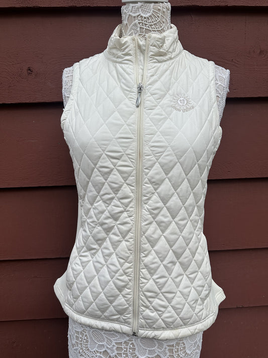 Straight Down Cloud Vest Cream Quilted