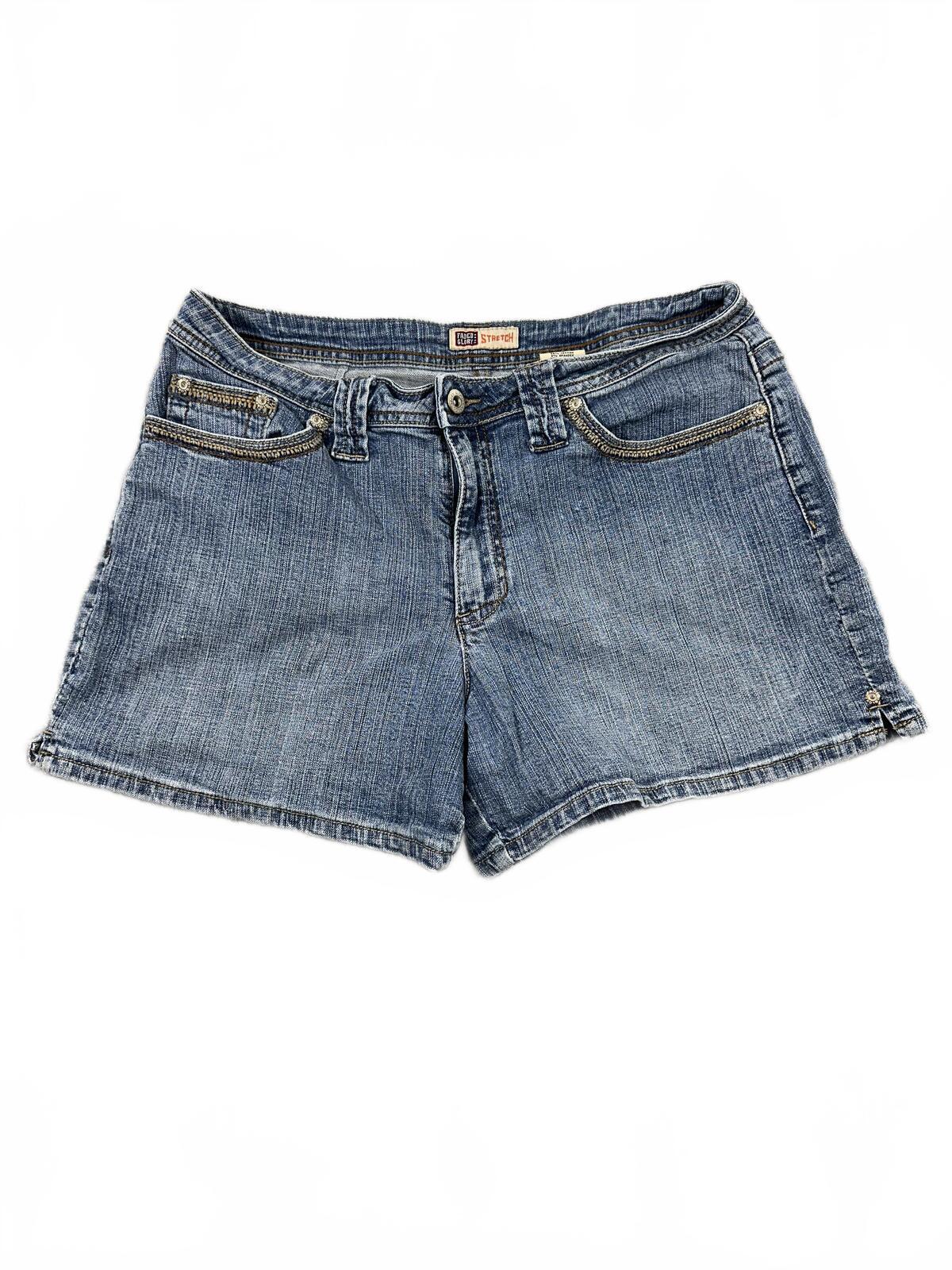 Faded Glory Denim Shorts Medium Wash Stretch Vintage Casual Y2K