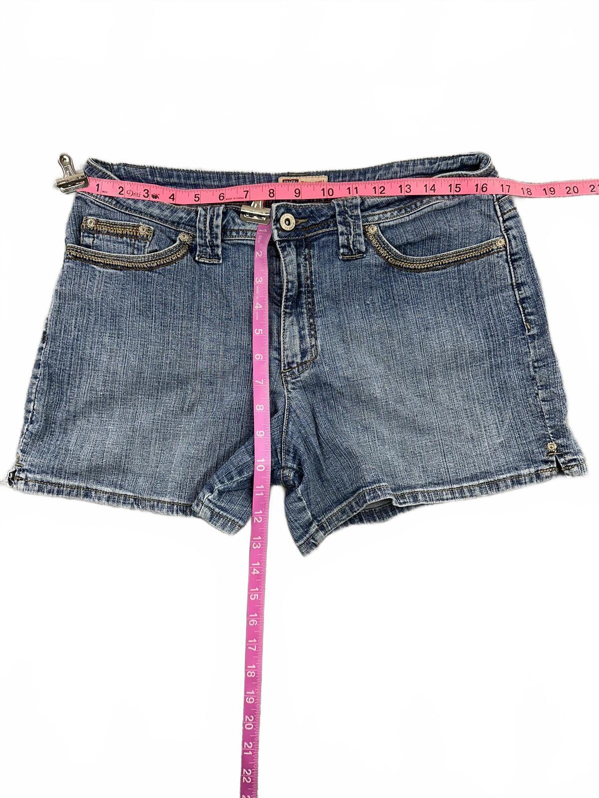 Faded Glory Denim Shorts Medium Wash Stretch Vintage Casual Y2K