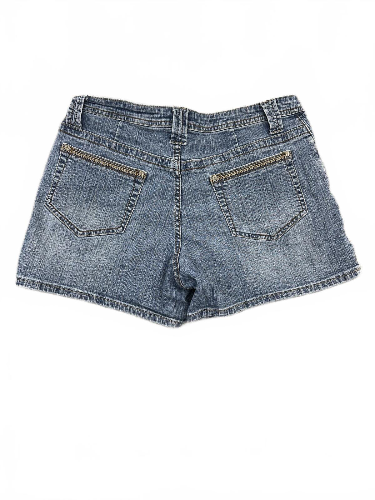 Faded Glory Denim Shorts Medium Wash Stretch Vintage Casual Y2K