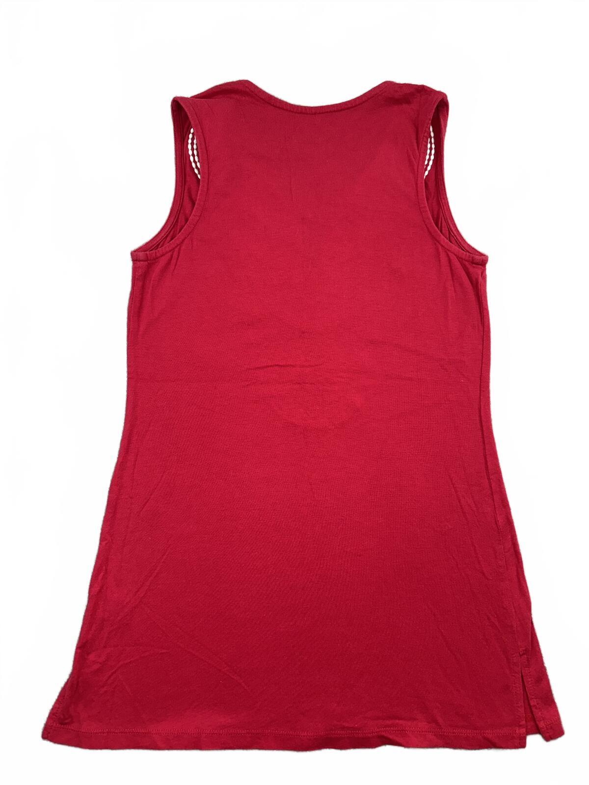 INC International Concepts Red Embroidered Sleeveless Top
