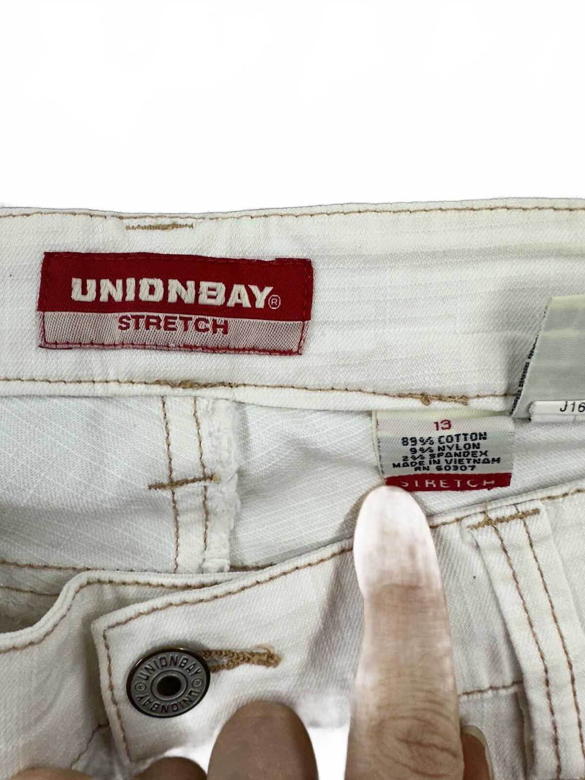 UNIONBAY White Wide Leg Capri Jeans Vintage Y2K Casual Bohemian