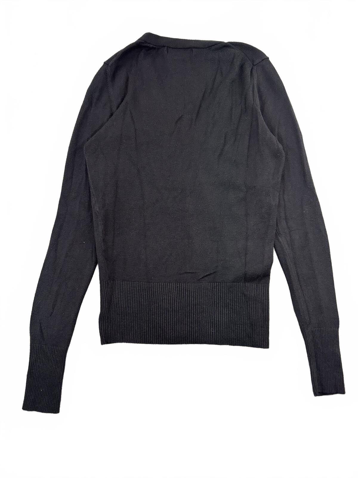 Express Designs Studio Classic Black V Neck Sweater