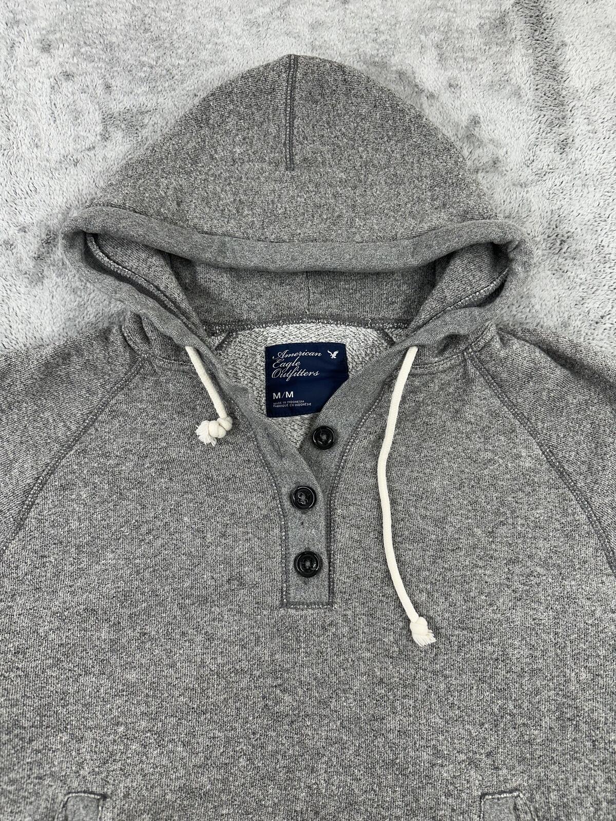 American Eagle Outfitters Gray Hooded Poncho Sweatshirt Cozy Casual Layer