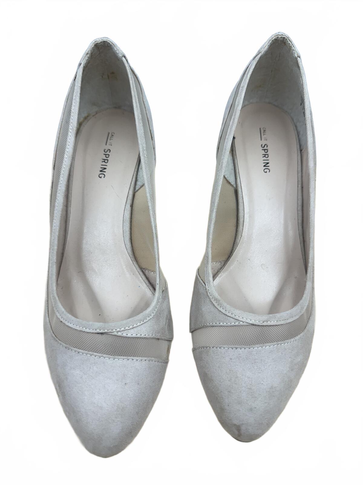 Spring Beige Kitten Heel Pumps Classic Elegant Pointed Toe