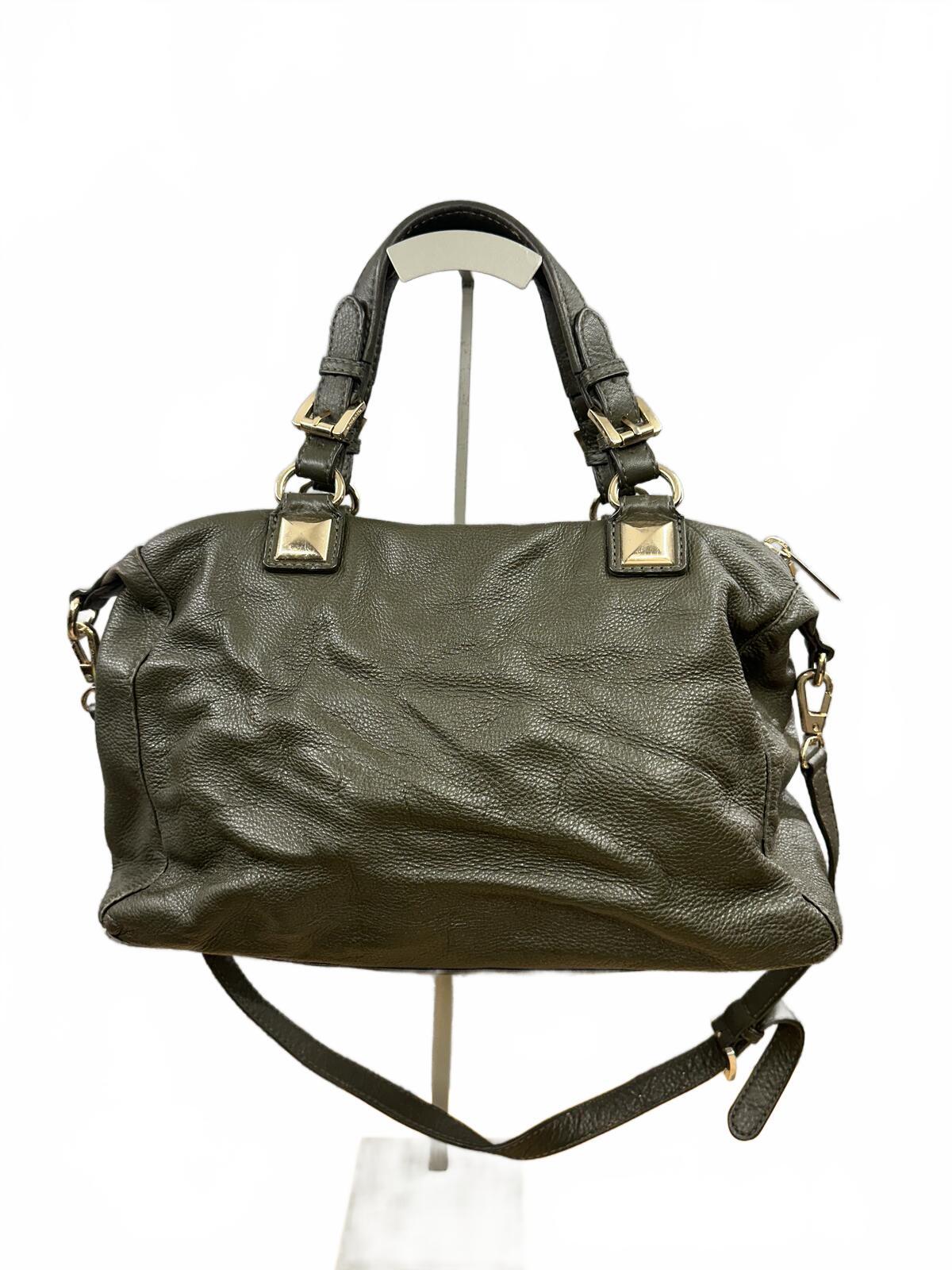 Michael Kors Olive Green Leather Satchel Bag