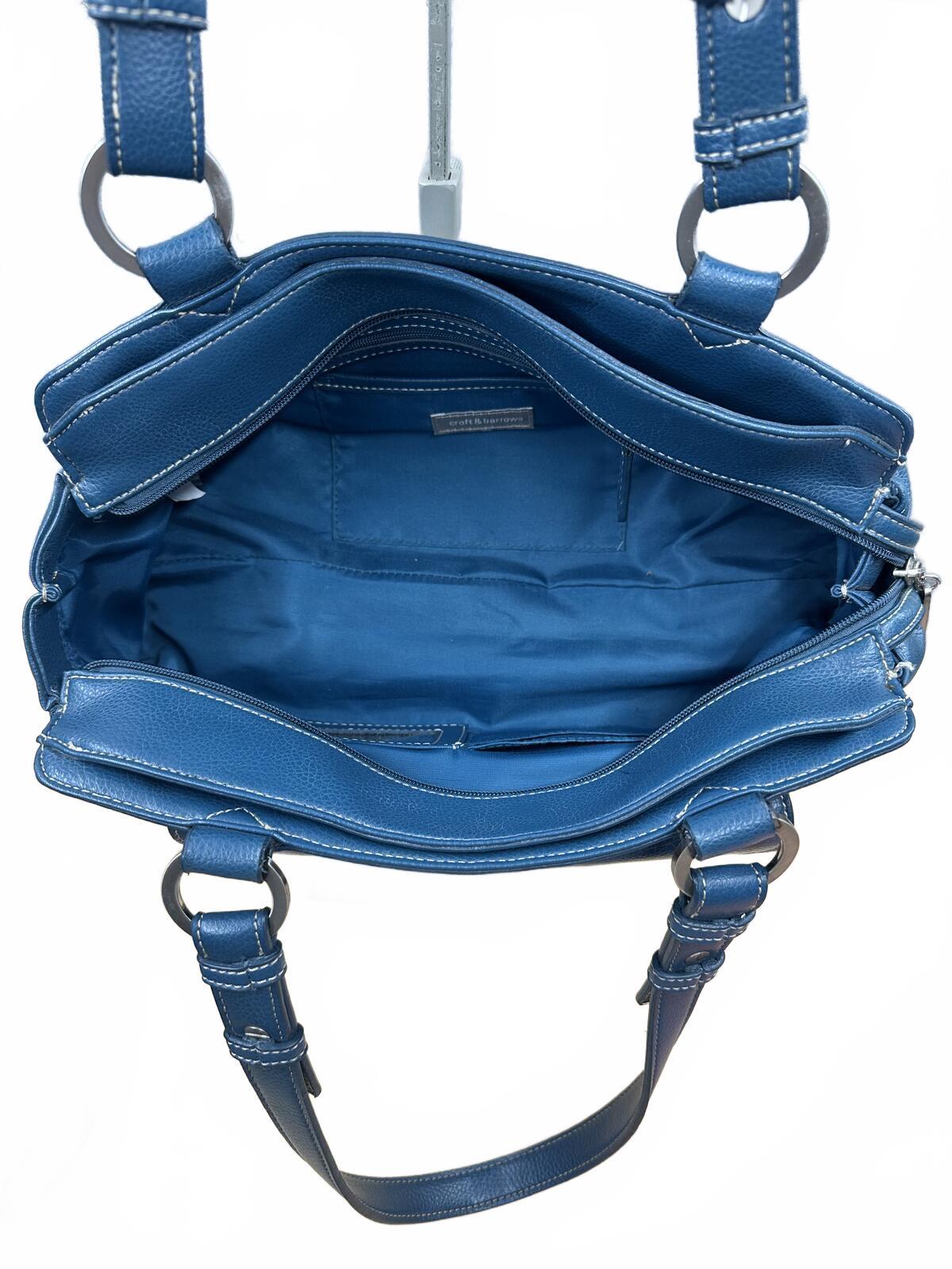 Croft & Barrow Classic Blue Leather Shoulder Bag