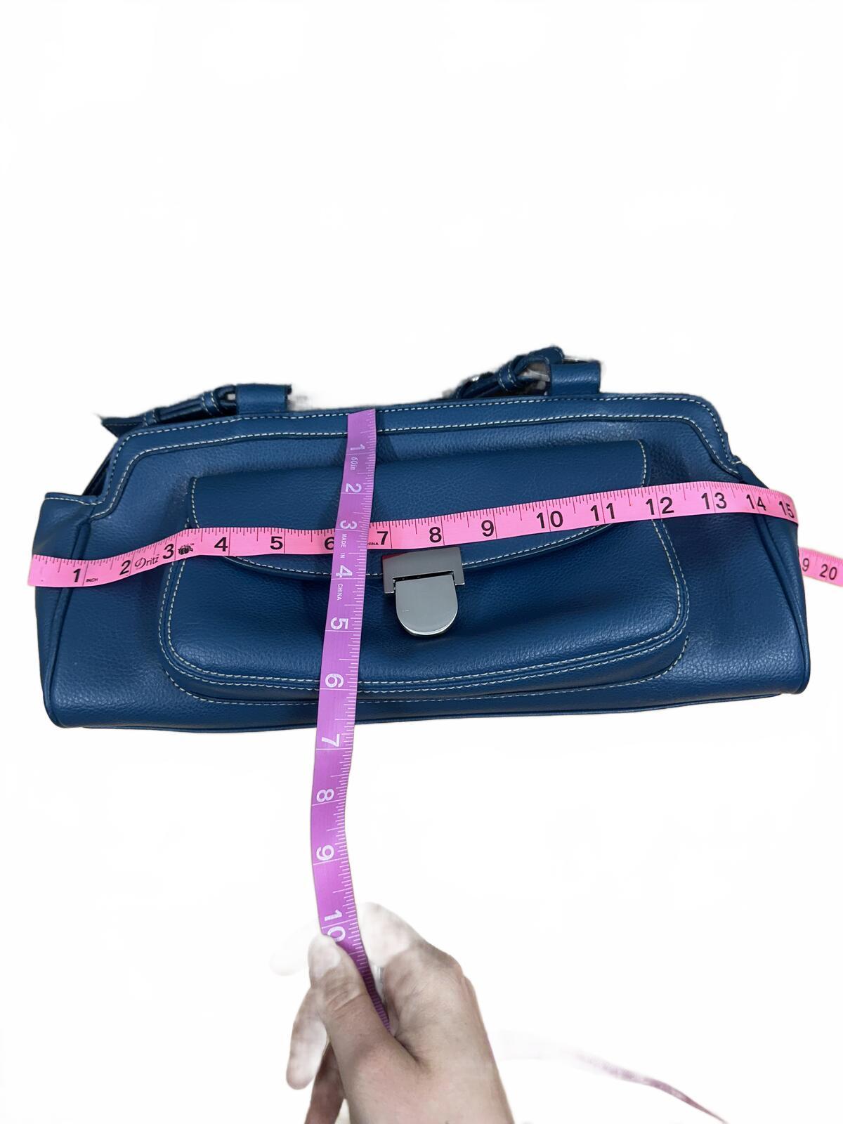 Croft & Barrow Classic Blue Leather Shoulder Bag