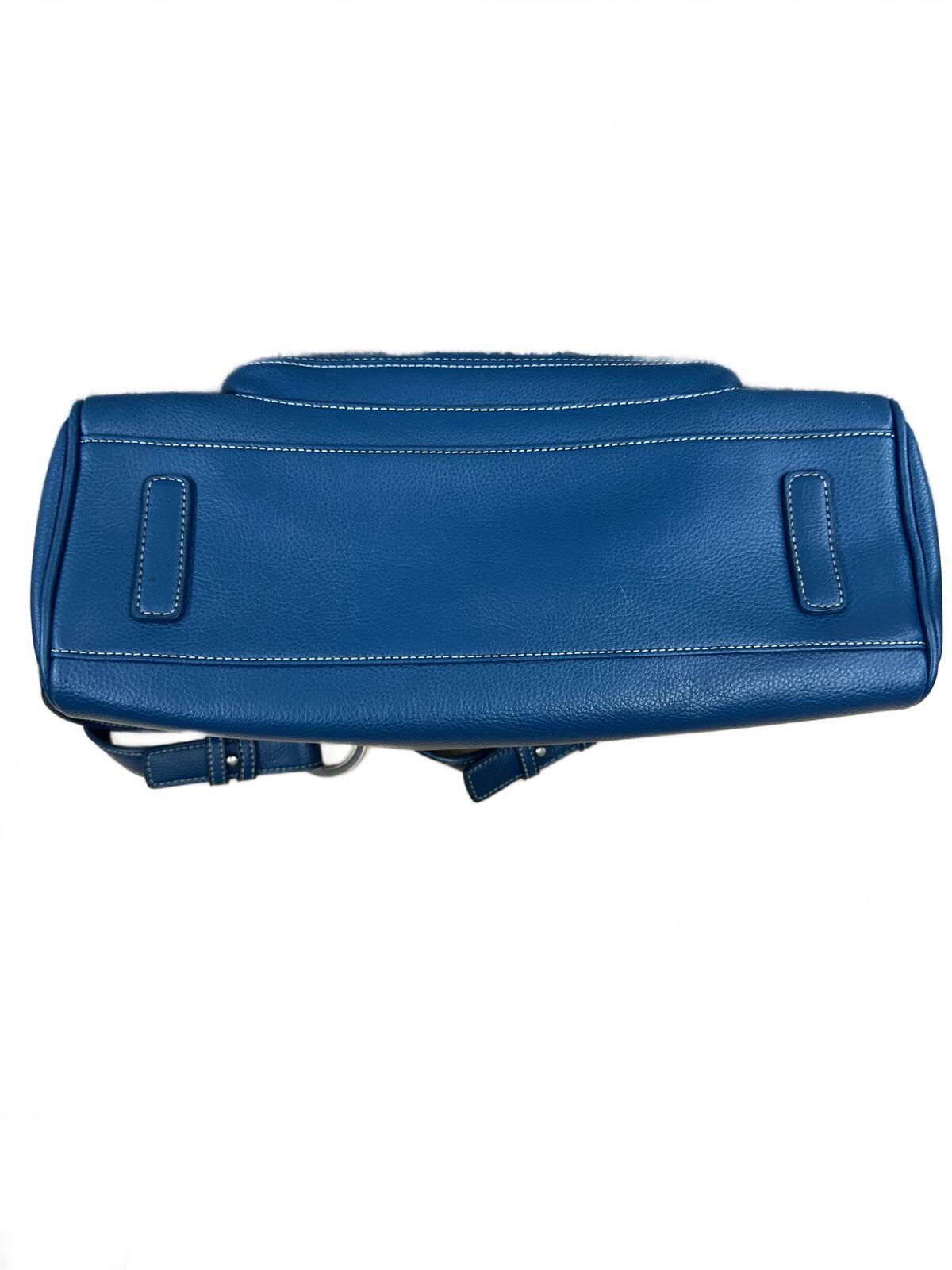 Croft & Barrow Classic Blue Leather Shoulder Bag