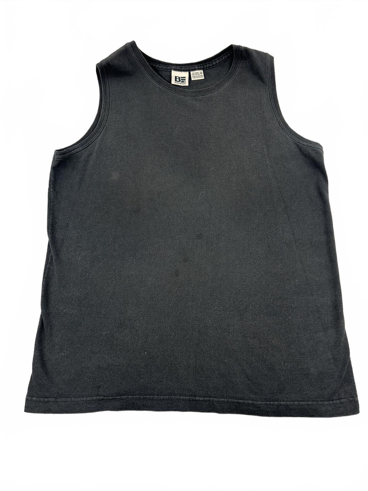 Basic Editions Classic Black Sleeveless Tank Top