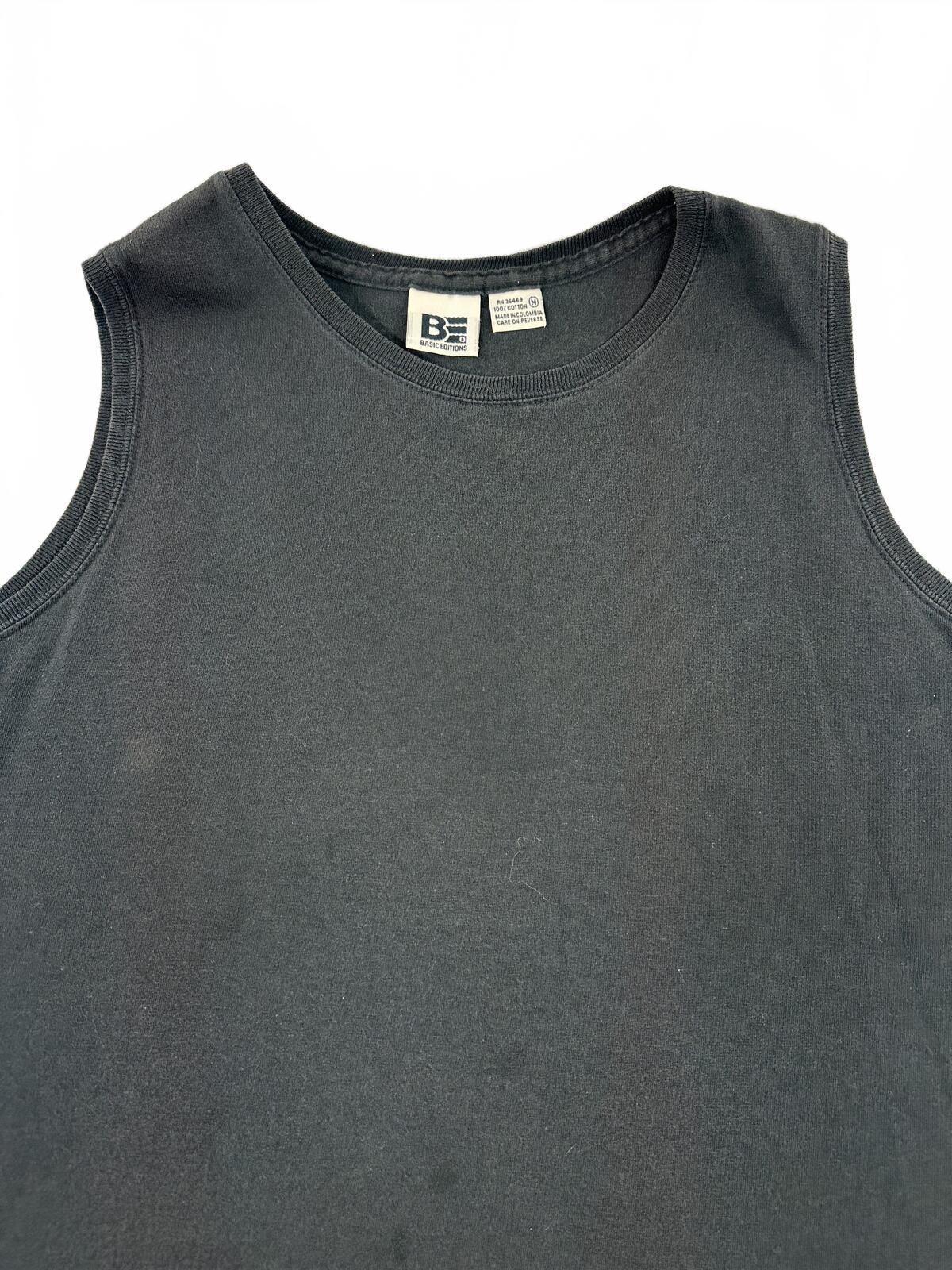 Basic Editions Classic Black Sleeveless Tank Top