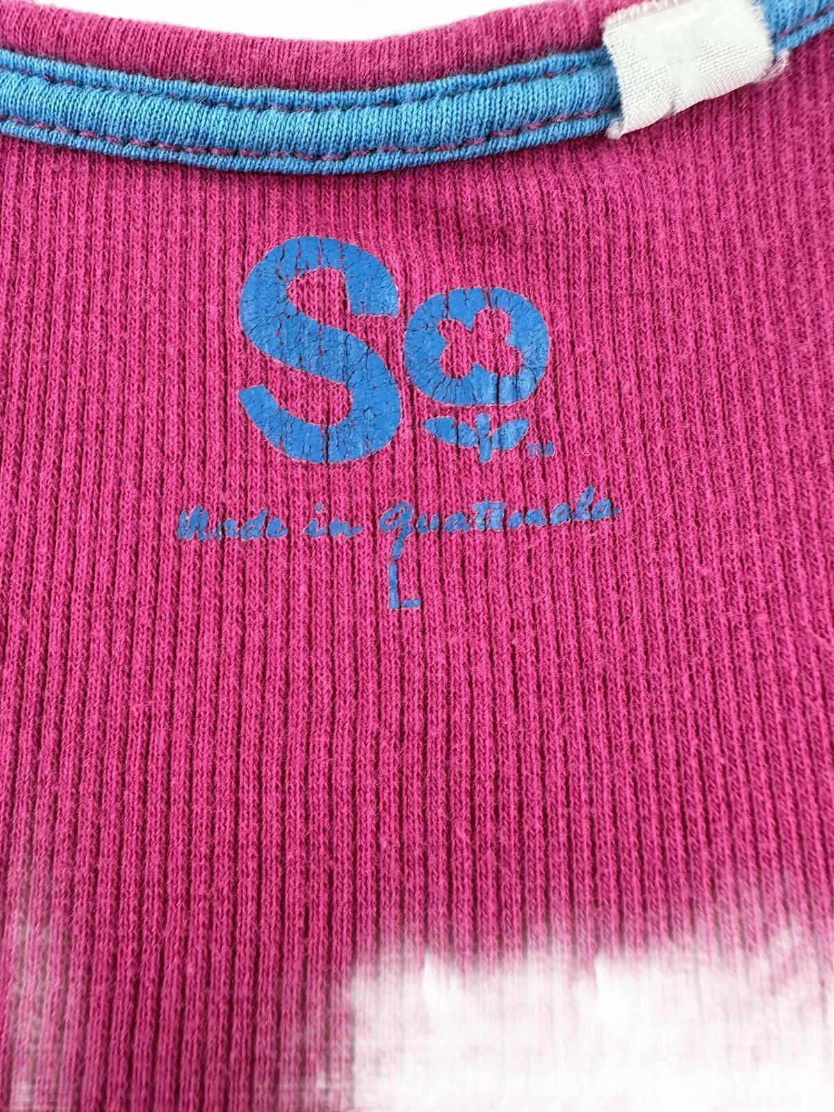 SO Pink Ribbed Tank Top Casual Y2K Summer Fairycore Aesthetic
