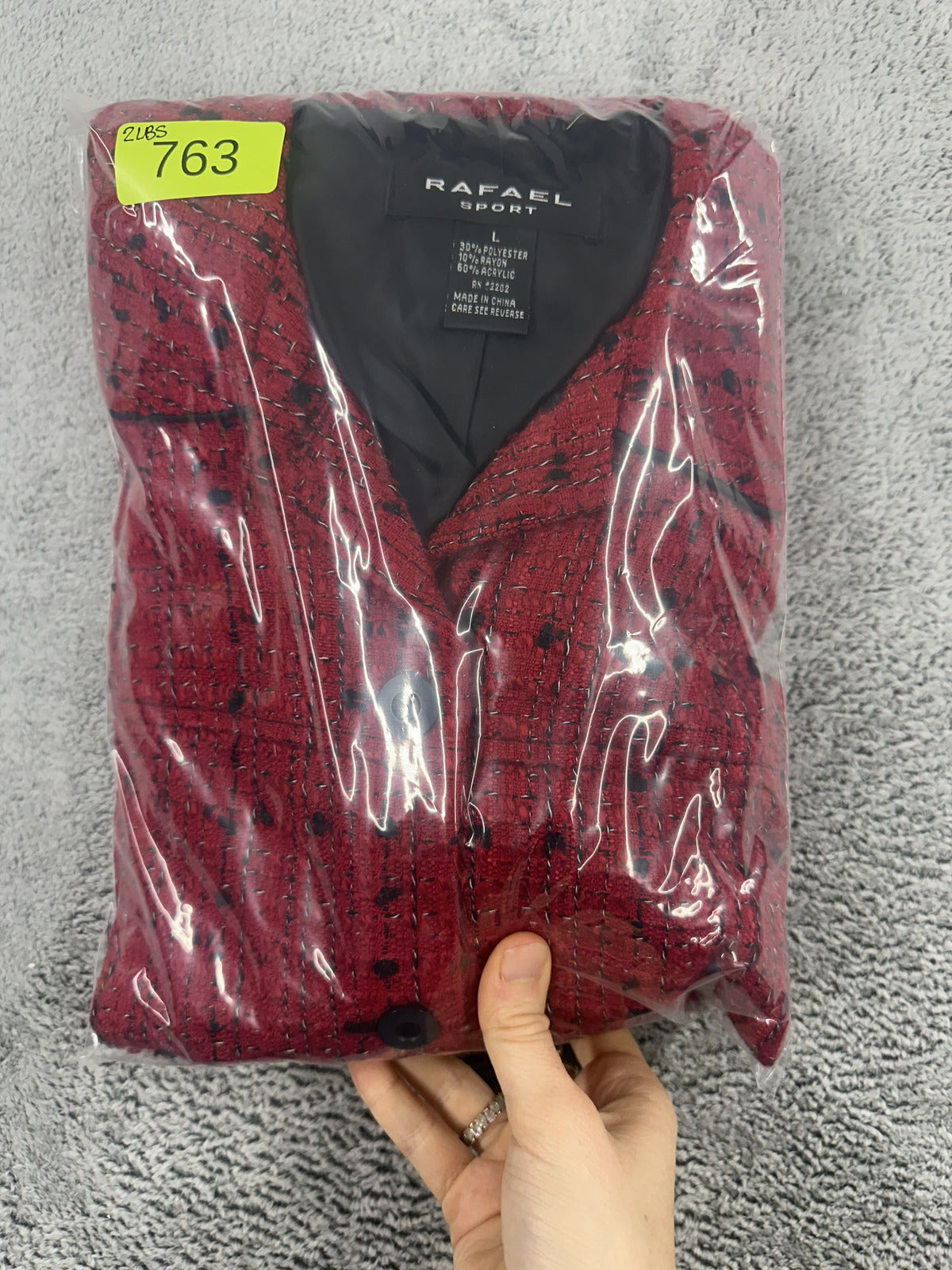 Rafael Red Tweed Jacket Classic Vintage Inspired Button Up